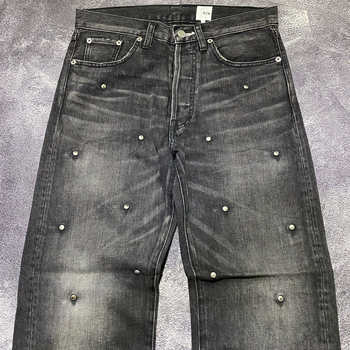 If Six Was Nine × KIN × Le Grande Bleu (L.G.B.) STUDDED JEANS PANTS BY KIN JAPANESE BRAND Size US 30 / EU 46 - 4 Thumbnail