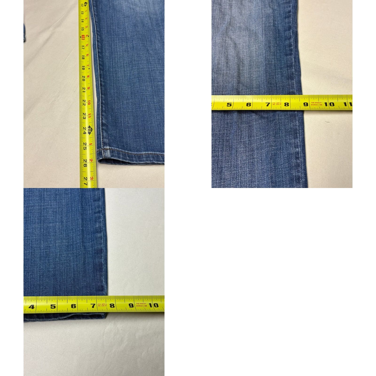 Eileen Fisher Eileen Fisher Organic Cotton Stretch Straight Leg Blue Jeans Women 12 W33 L26 Size 29" - 8 Thumbnail