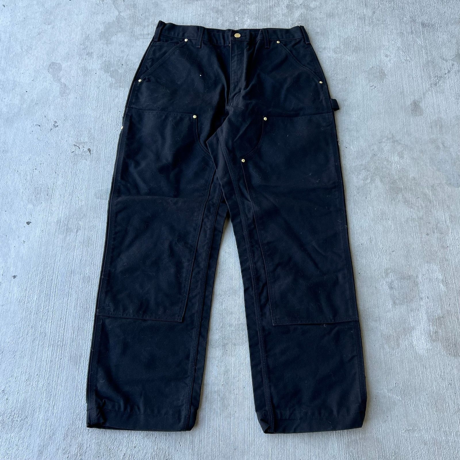 Carhartt × Vintage Carhartt black double knee work wear carpenter pants Size US 33 - 1 Thumbnail