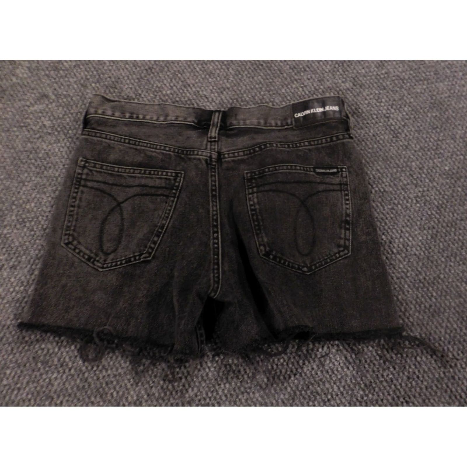 Calvin Klein Calvin Klein Womens Shorts 30 Black Denim Cut-Off Jeans Shorts Closure Zip Floral Comfort Stretch Casual Regular Mid Rise Vintage No Size 30" / US 8 / IT 44 - 7 Thumbnail