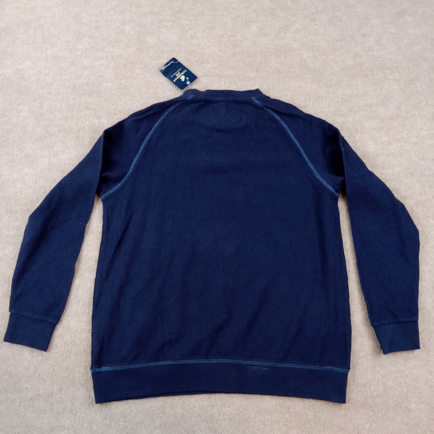 Vintage Caribbean Joe Sweater Pullover Mens Medium Blue Long Sleeve Casual Golf Walking Size US M / EU 48-50 / 2 - 7 Thumbnail