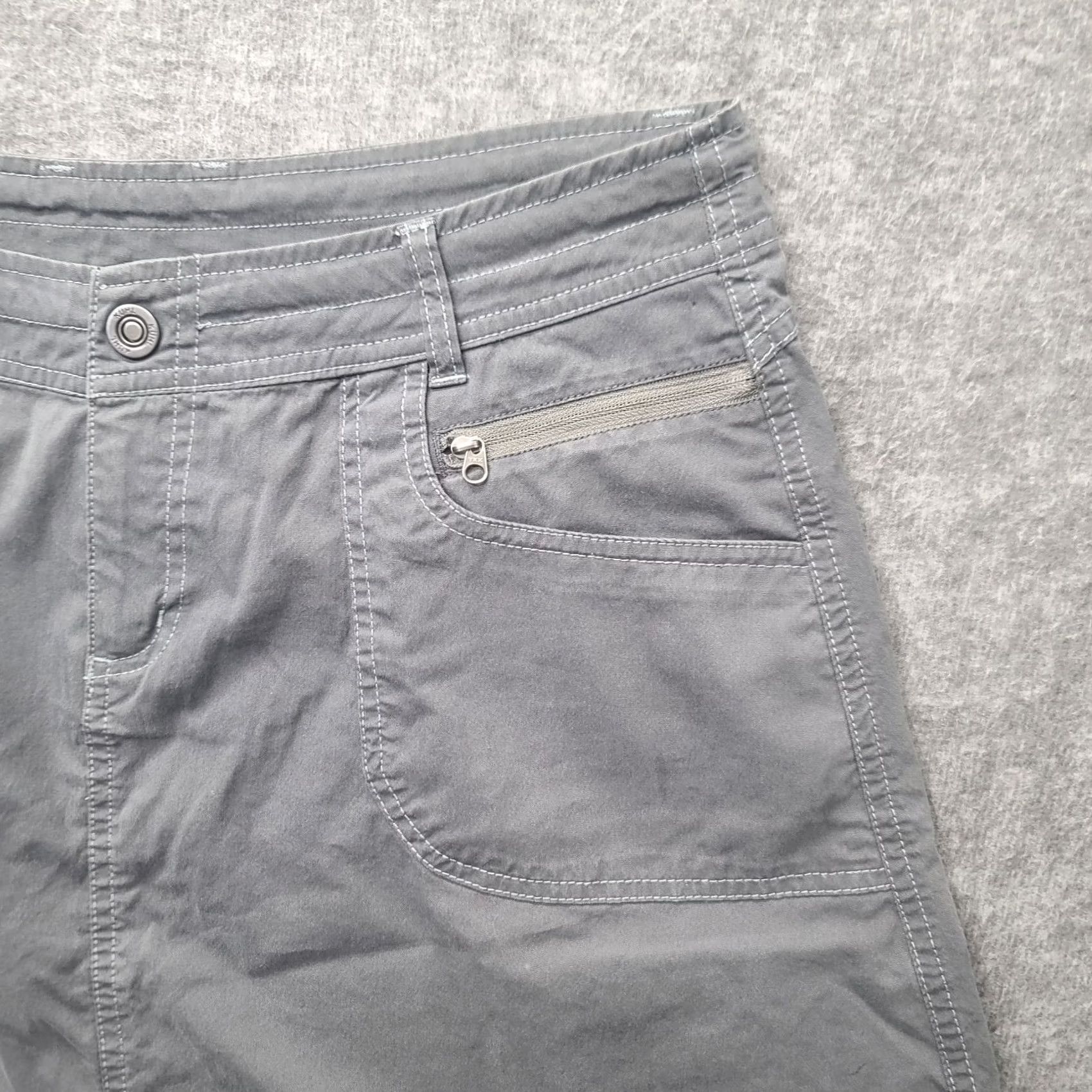 Vintage Kuhl Women’s 10 Regular Splash Skirt A-Line Knee Length Mid Rise Cotton Nylon Spandex Canvas Gray Lightweight Pockets Travel Casual Size 32" / US 10 / IT 46 - 5 Thumbnail