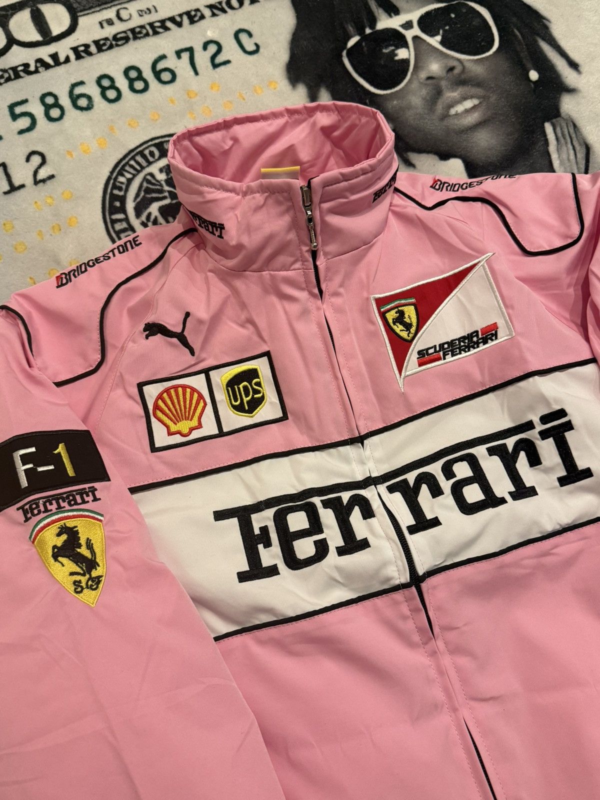 Ferrari × Puma Ferrari Racing Jacket Bomber Pink Size M / US 6-8 / IT 42-44 - 4 Thumbnail
