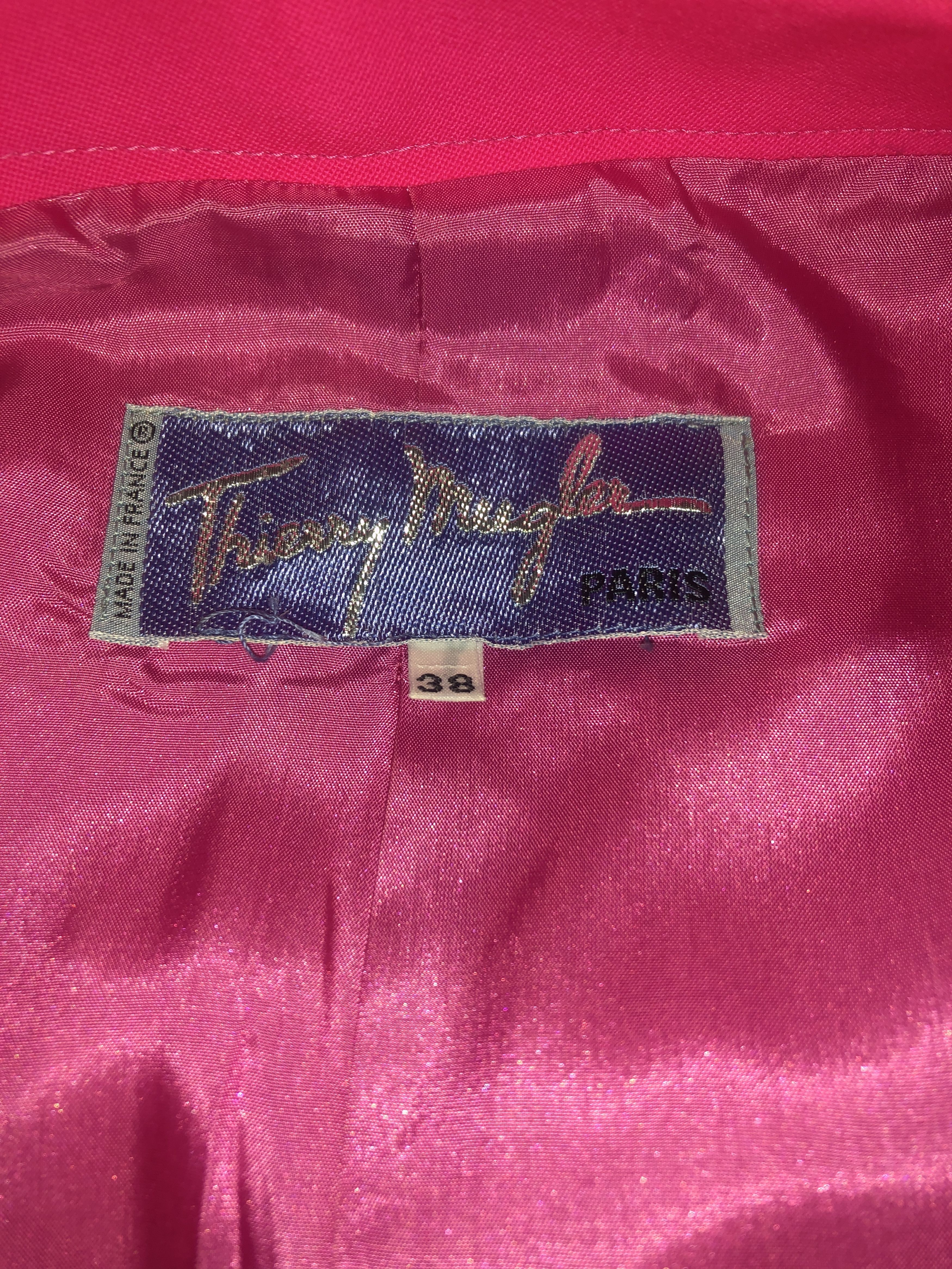 Thierry Mugler Fluo Pink Skirt Suit Size M / US 6-8 / IT 42-44 - 10 Thumbnail