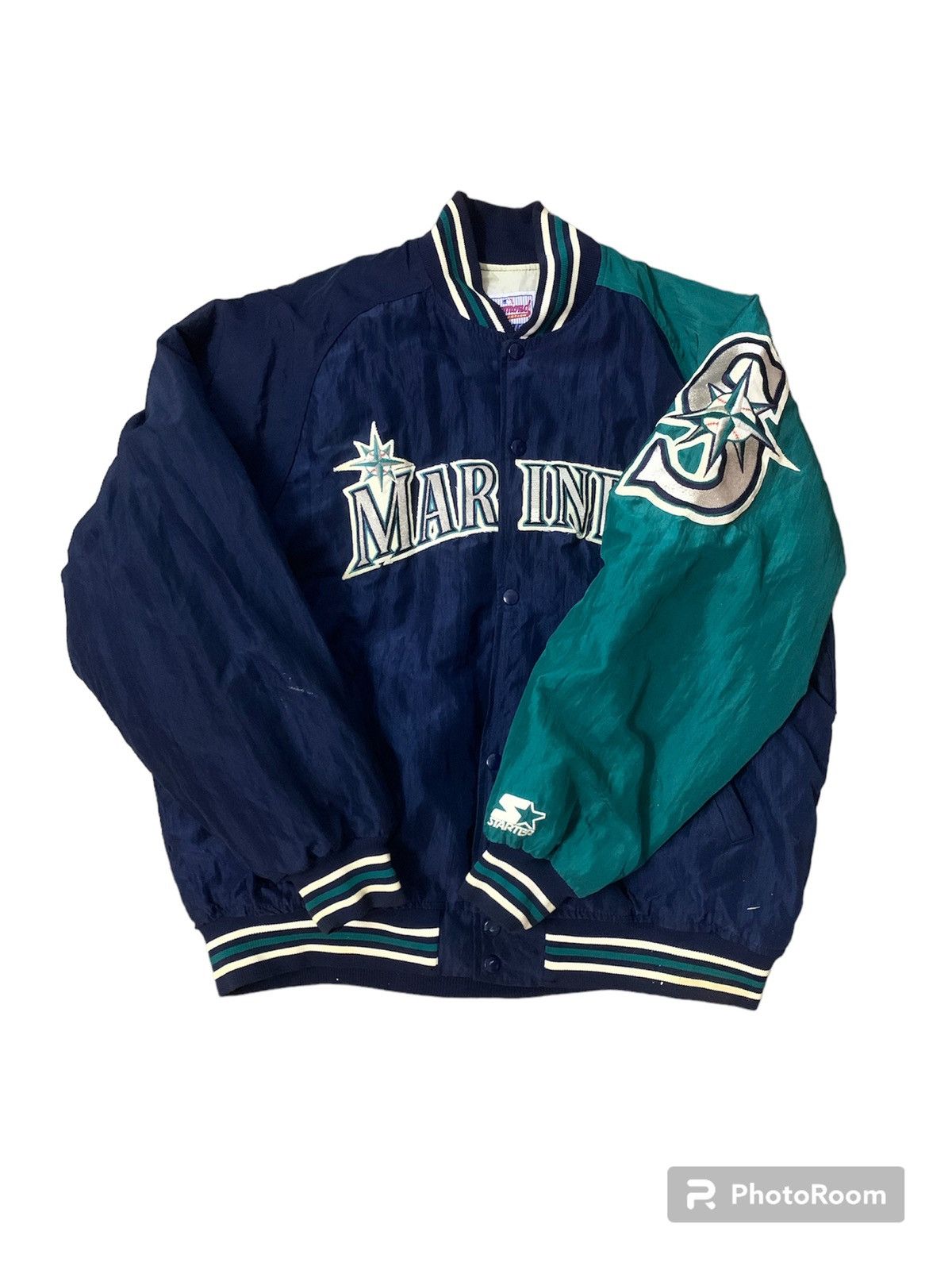 MLB × Starter Vintage Seatlle Mariners Baseball Jacket Size US L / EU 52-54 / 3 - 1 Thumbnail
