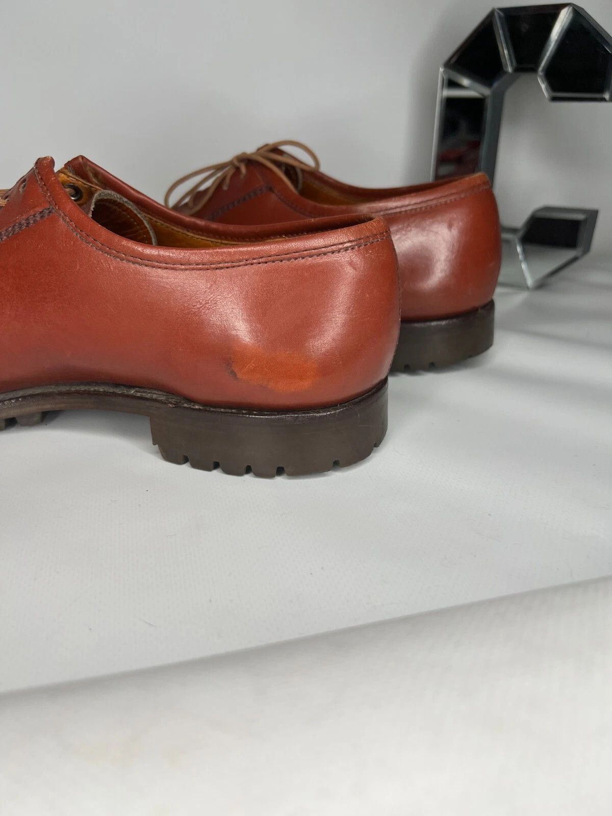 Grenson Grenson Footmaster Men's Leather Brown Red Shoes Size US 9.5 / EU 42-43 - 10 Thumbnail