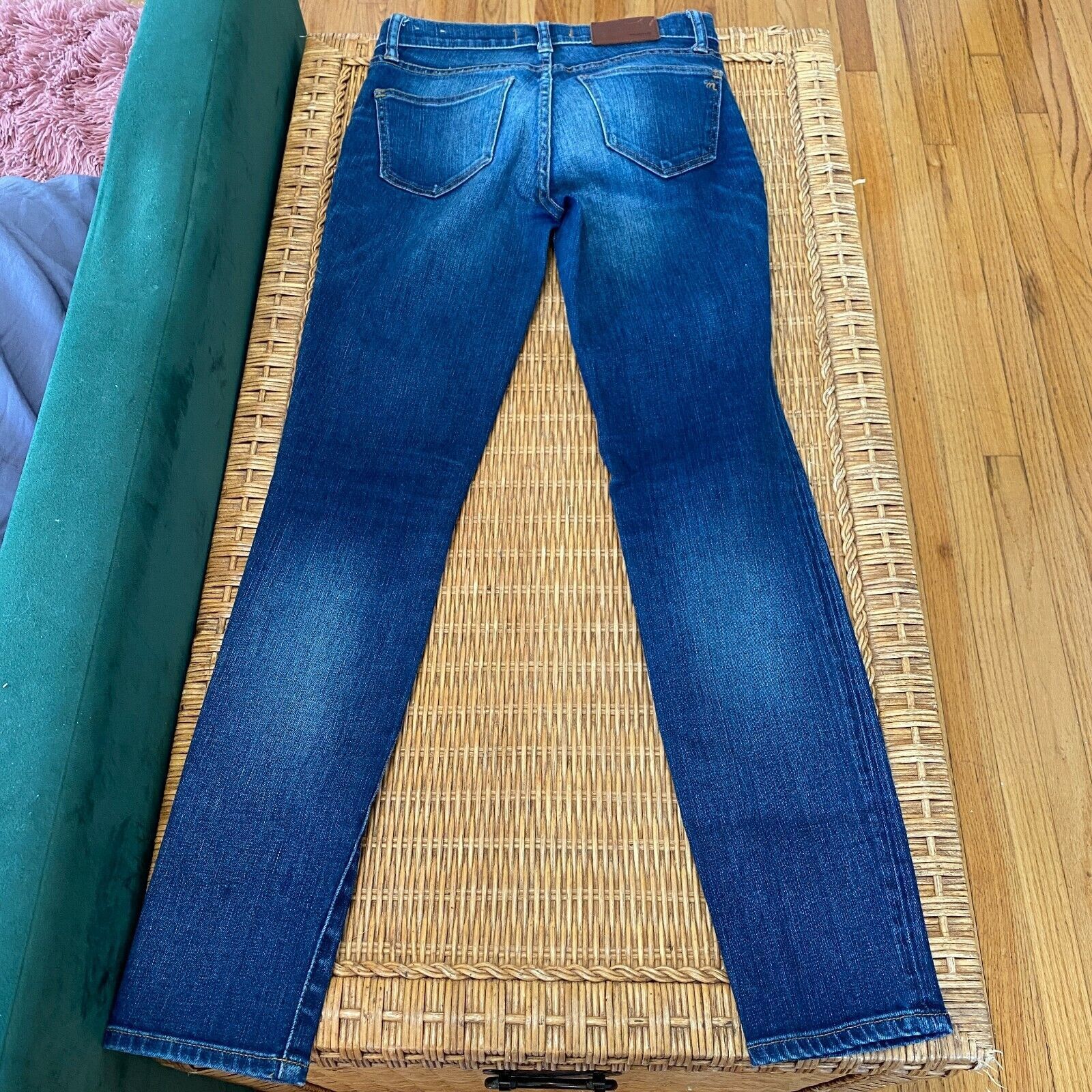 Madewell Madewell Midrise Skinny Medium Wash Whiskered Jeans 25 Size 25" / US 0 / IT 36 - 3 Thumbnail