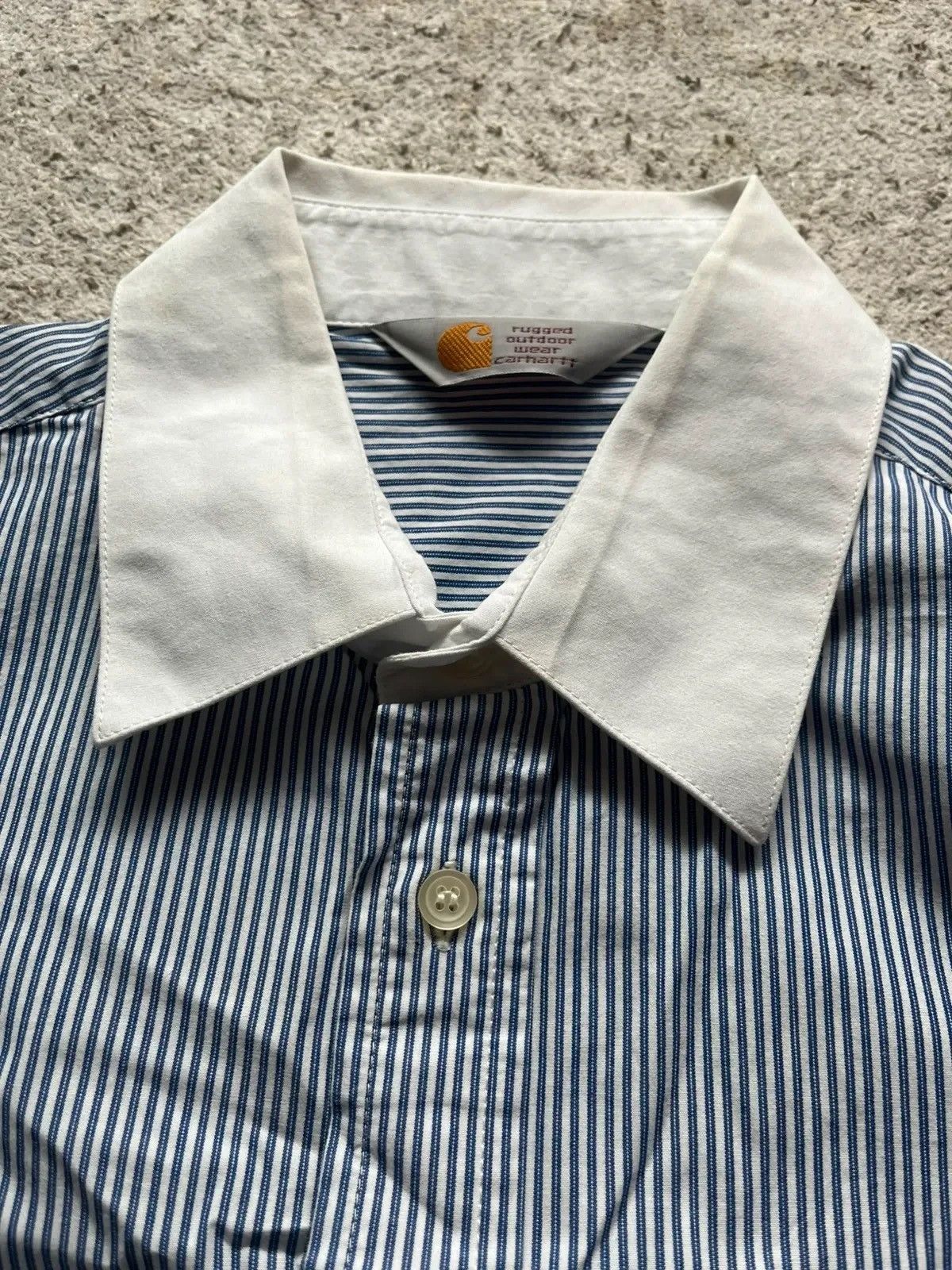 Carhartt Carhartt Rugged Outdoor Wear Sz L 2003 Stripped Shirt Rare Size US L / EU 52-54 / 3 - 6 Thumbnail