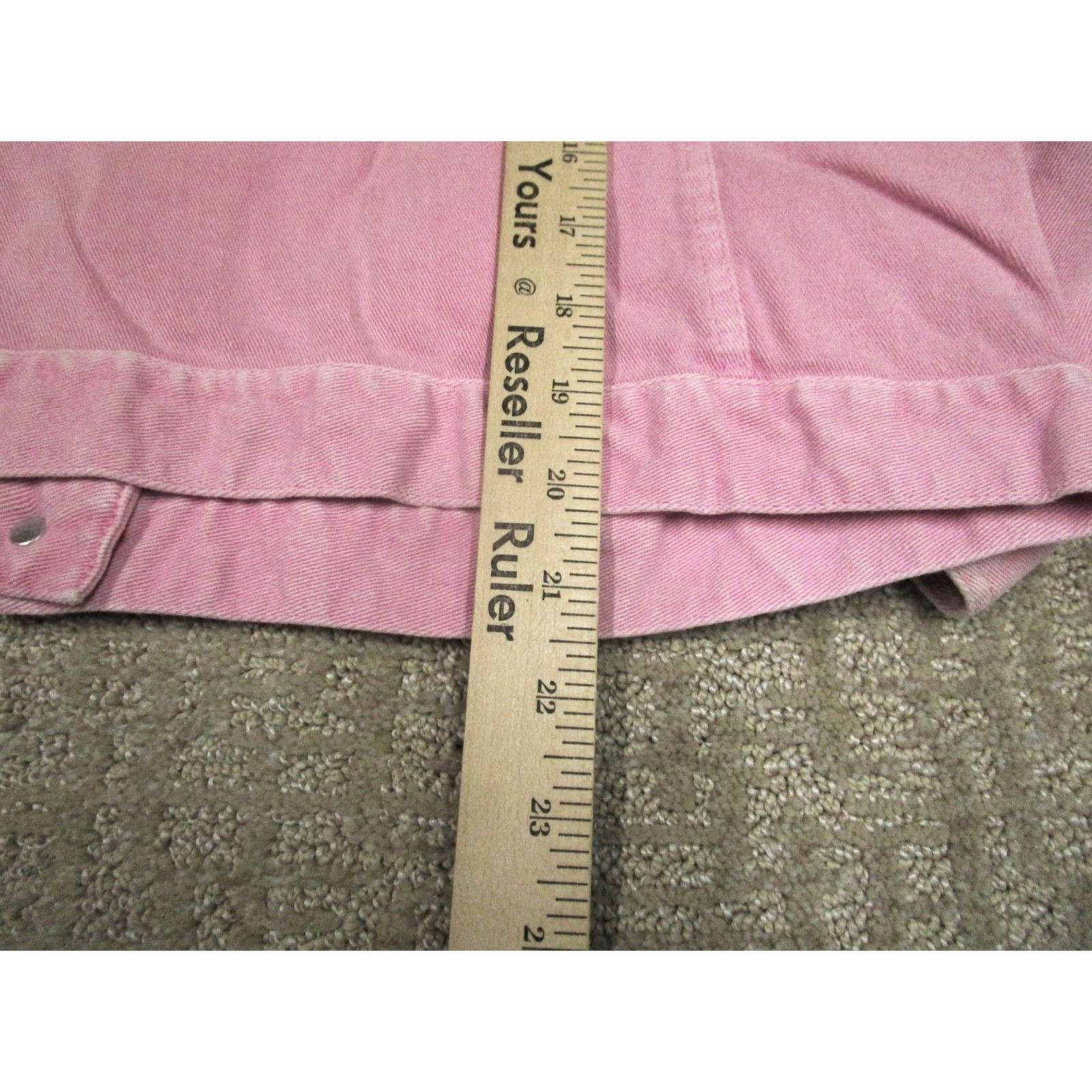 Vintage Avon Denim Jacket Women Small Pink Breast Cancer Crusade Button Front Collared Shirt Size S / US 4 / IT 40 - 7 Thumbnail
