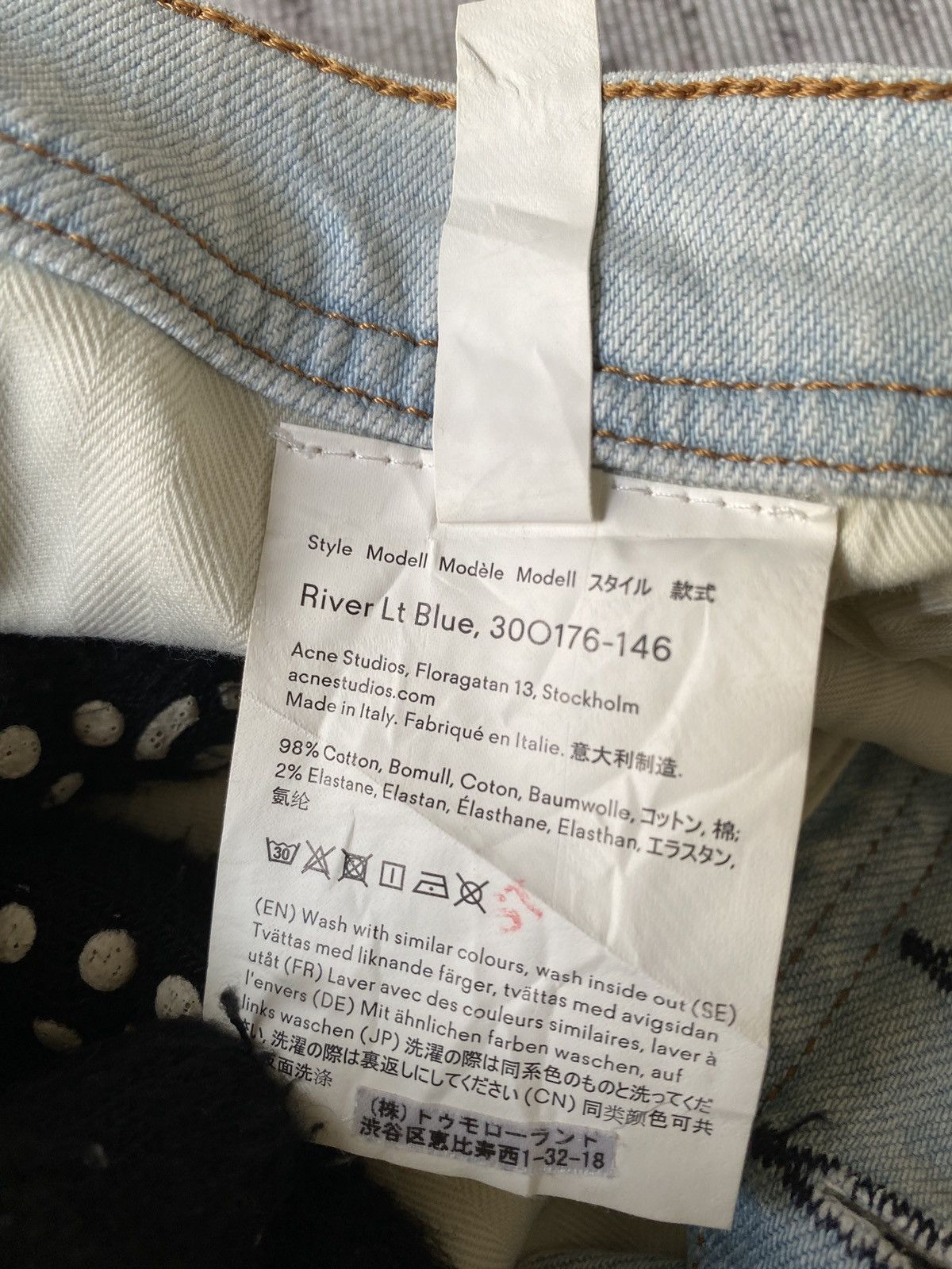 Acne Studios Acne Studios Floragatan Stockholm Light Wash Denim Size US 29 - 21 Thumbnail