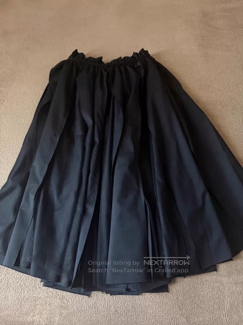 Comme des Garcons Comme Des Garcons size M Wool blended yarn-mixed half skirt Size 22" - 2 Thumbnail