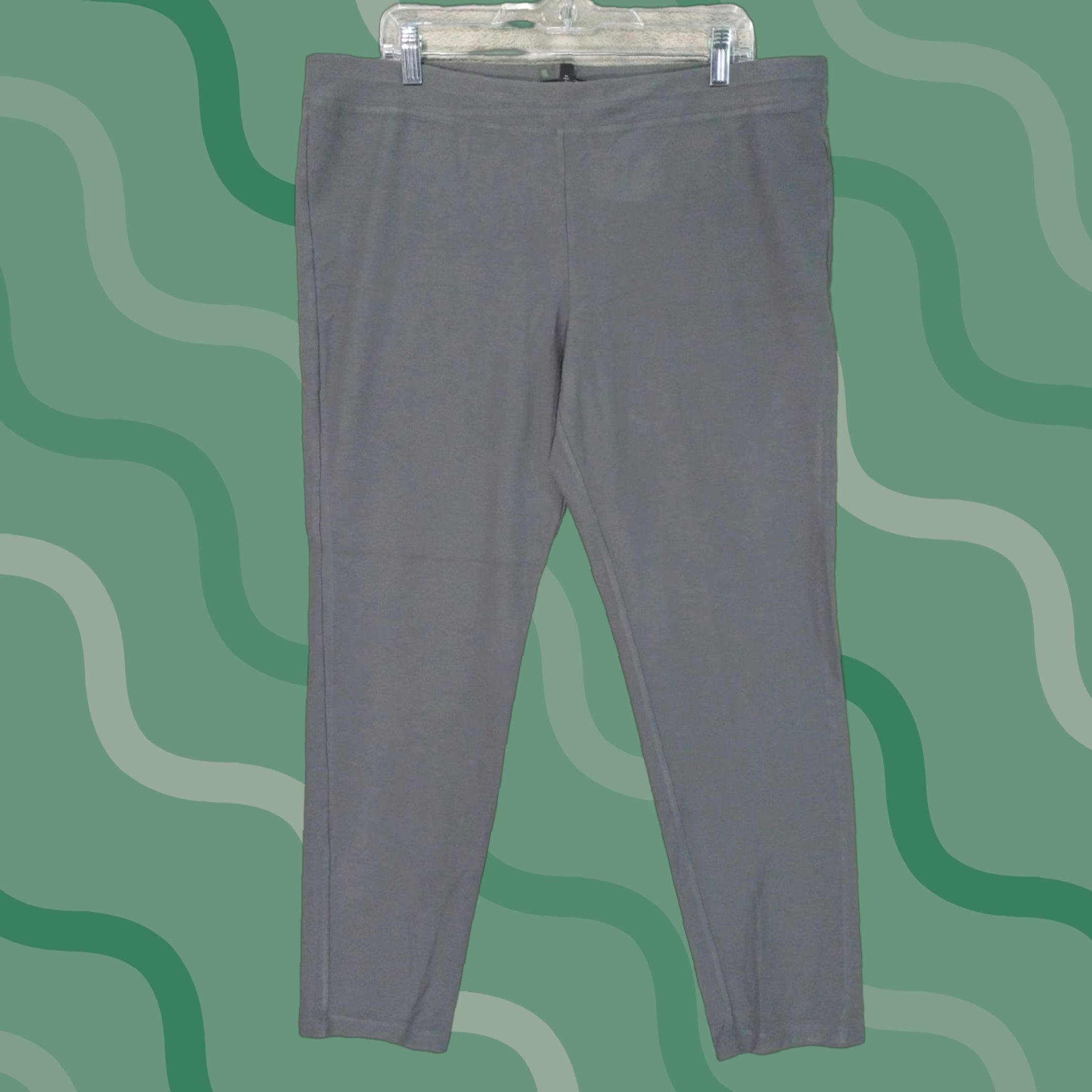 Eileen Fisher Eileen Fisher Pants Womens 1X Gray Crepe Slim Ankle Washable Stretch System Size 40" / US 18 - 1 Thumbnail