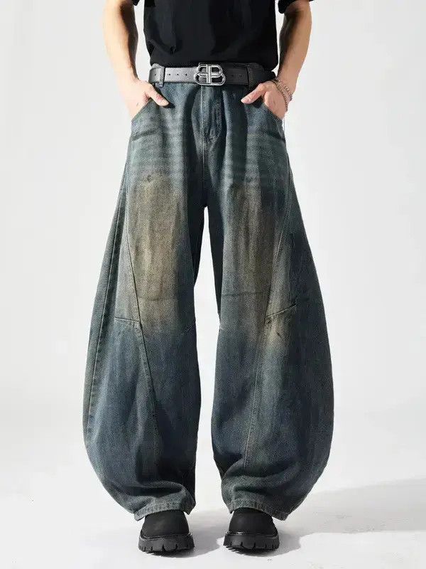 Japanese Brand Loose straight leg casual wide leg jeans Size US 32 / EU 48 - 1 Thumbnail