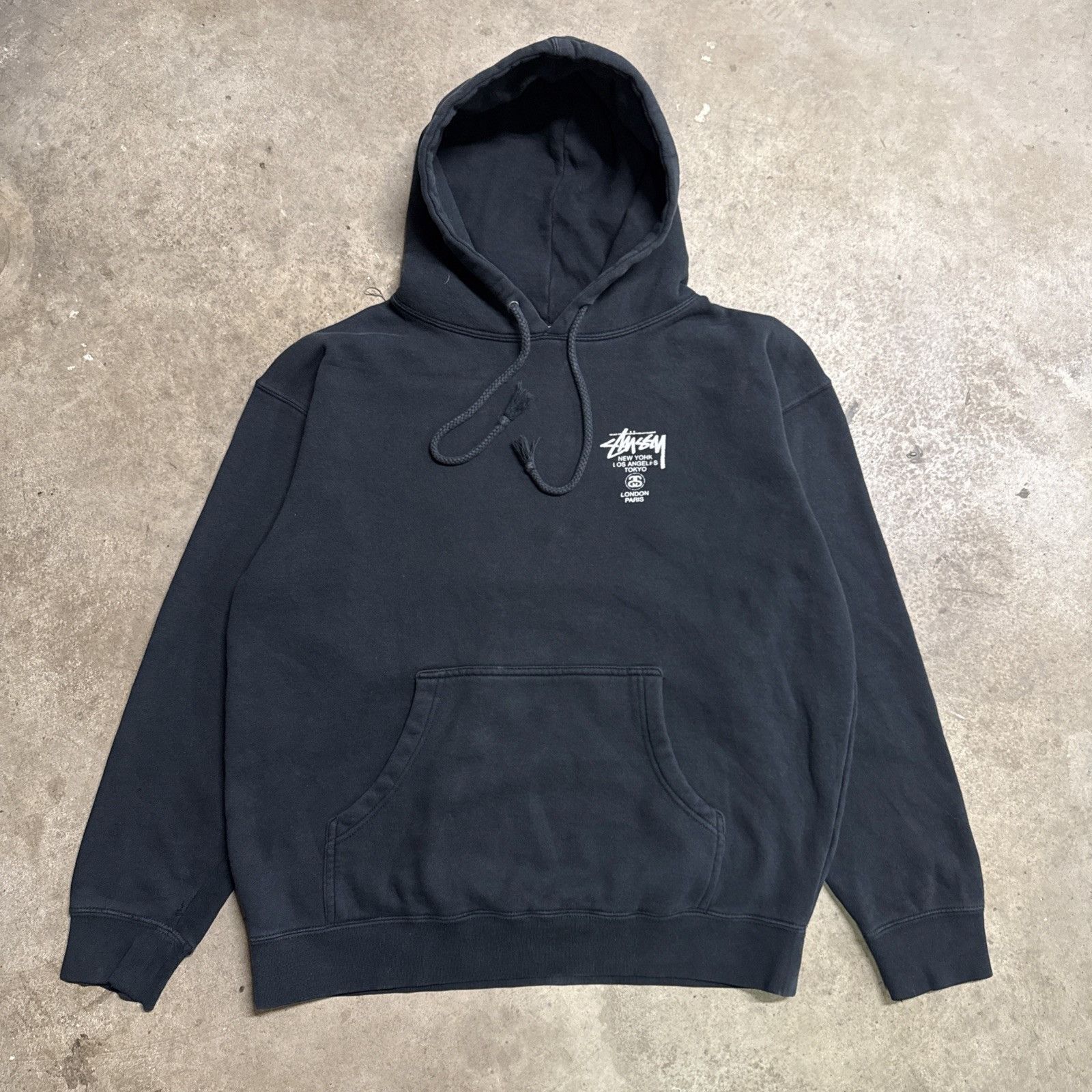 Stussy Vintage Stussy Hoodie Mens Medium Y2K Faded Surf Skate Size US M / EU 48-50 / 2 - 2 Thumbnail
