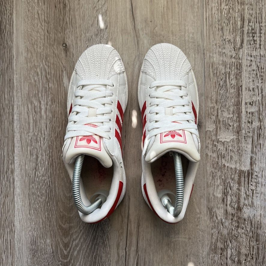 Adidas × Vintage ADIDAS • Superstar 2 "White/Red" (4.5M) Size US 5 / EU 37 - 10 Thumbnail