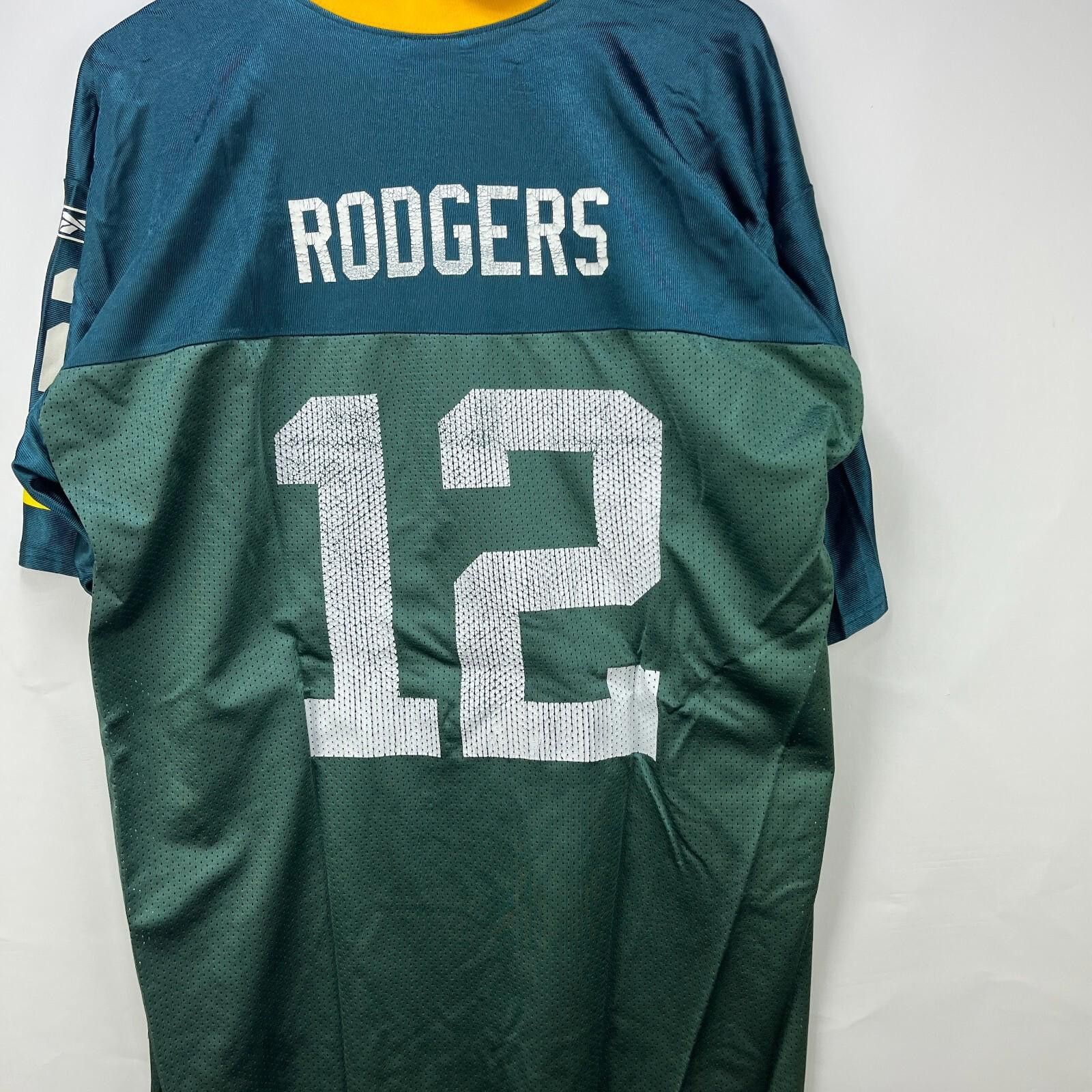 Reebok Vintage Green Bay Packers Jersey Aaron Rogers # 12 XL Size ONE SIZE - 9 Thumbnail