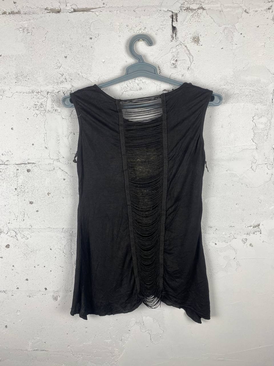 Vintage Vintage Mesh Asymmetric Skull Printed Tank Top Size M / US 6-8 / IT 42-44 - 4 Thumbnail