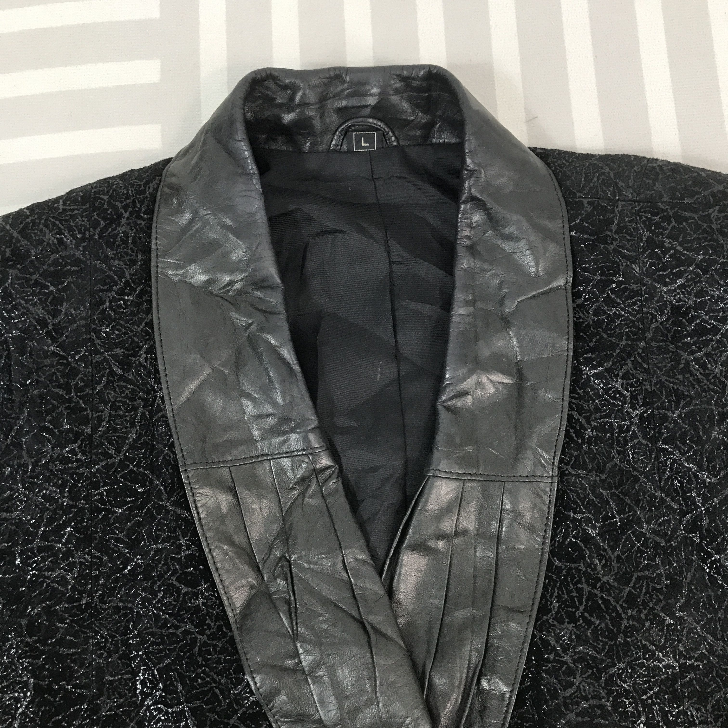 Japanese Brand Vintage Partina leather black coat Jacket Size US L / EU 52-54 / 3 - 7 Thumbnail