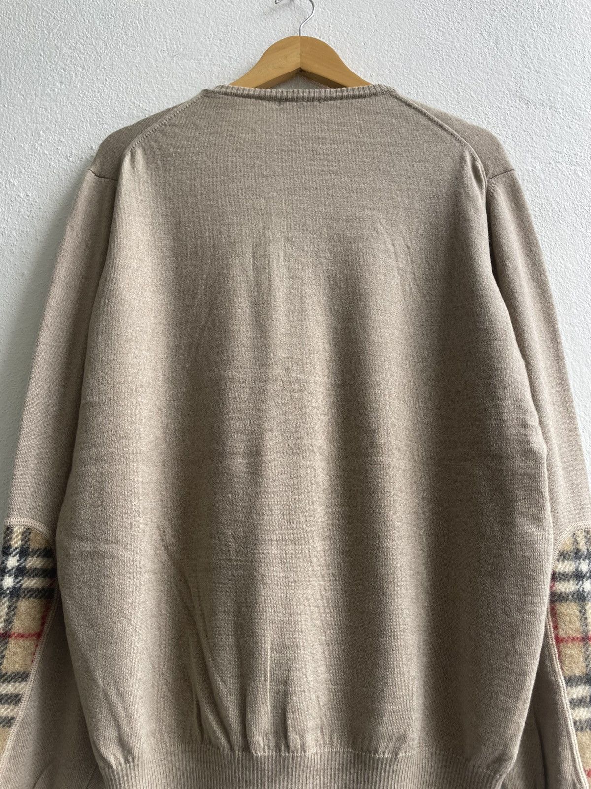 Burberry Burberry London Wool Sweater With Elbow Patches Nova Check Size US XL / EU 56 / 4 - 9 Thumbnail