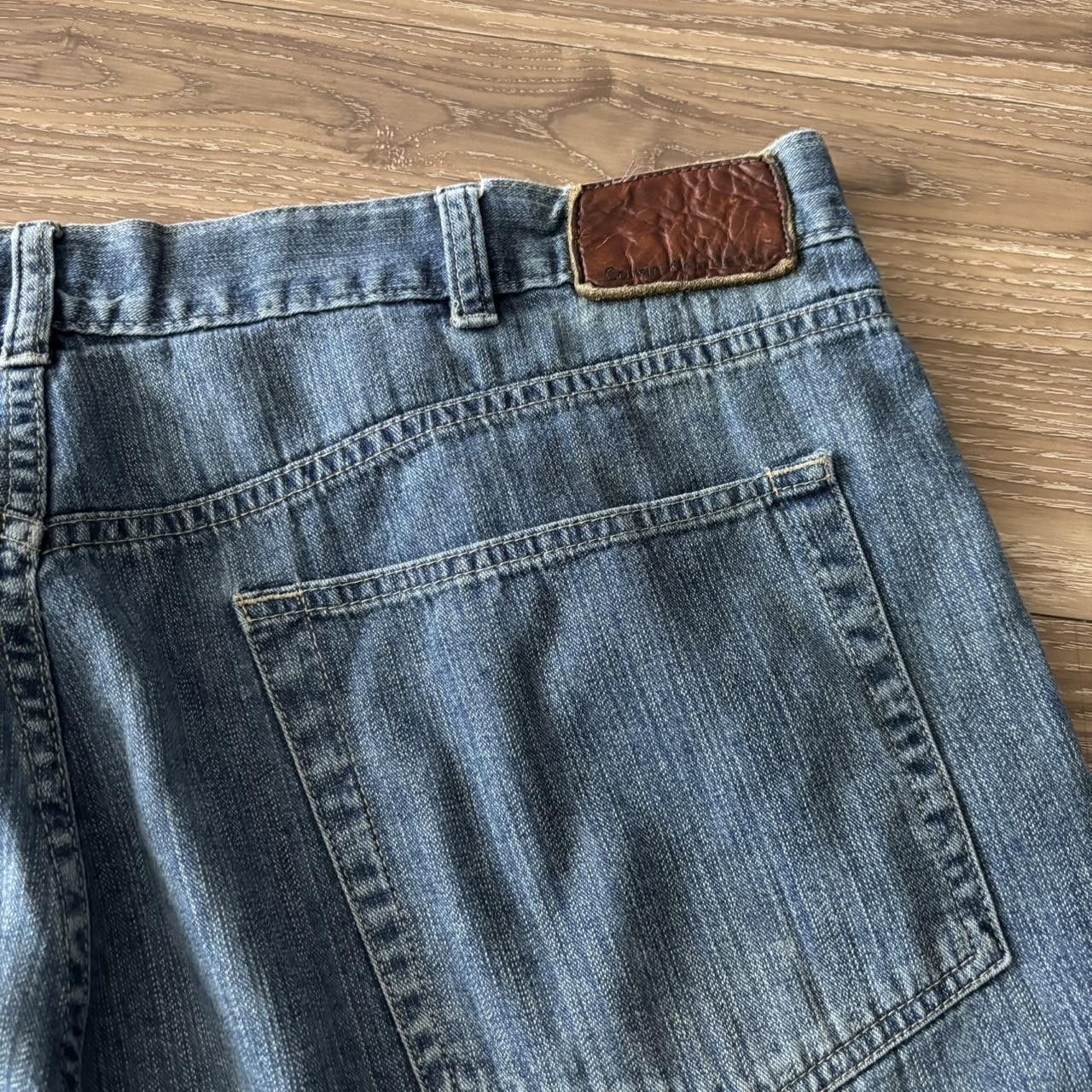 Calvin Klein Crazy Vintage Y2K/2000s Baggy Calvin Klein Medium Wash Skater Denim Jeans! 40x26 Size US 40 / EU 56 - 7 Thumbnail