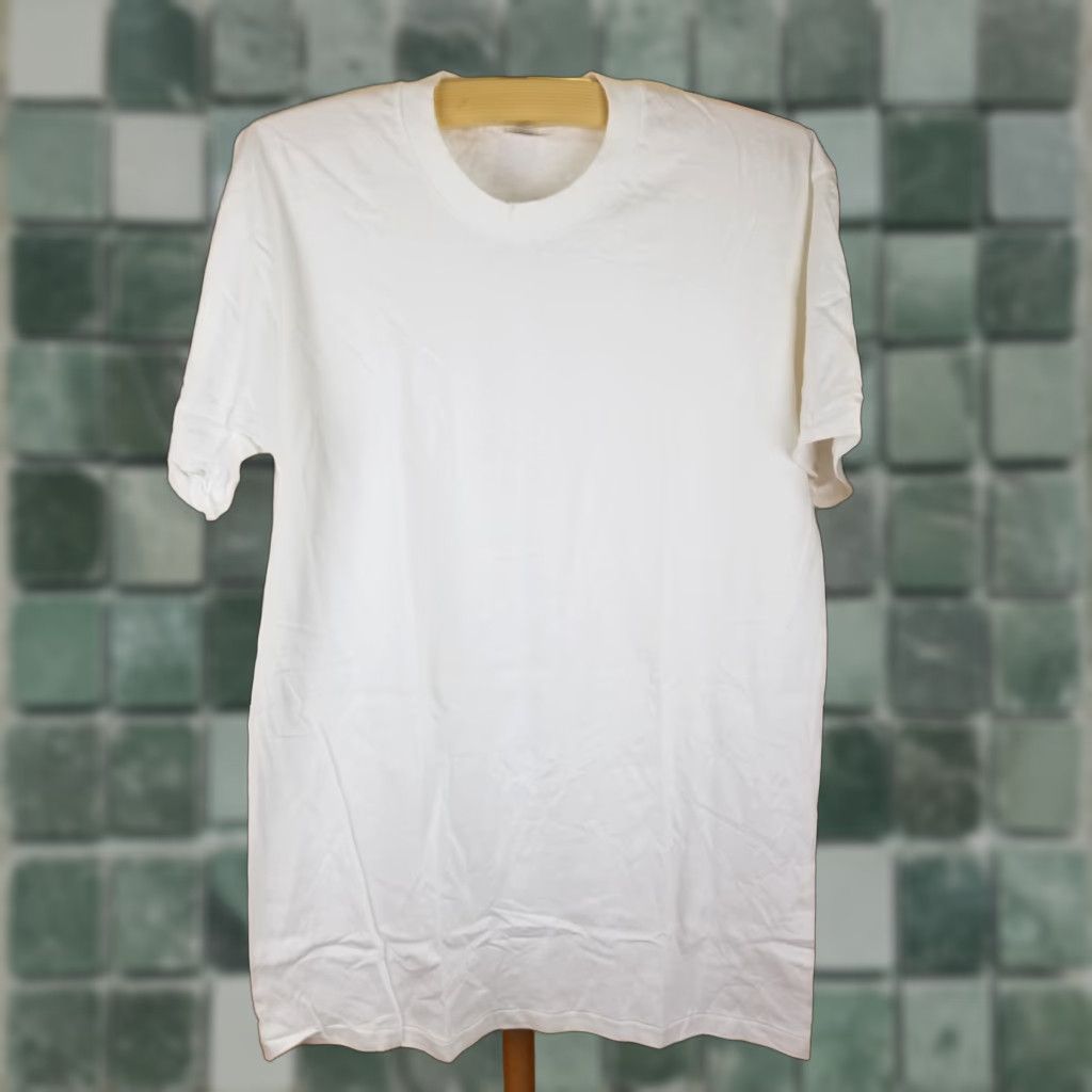 Stafford VINTAGE STAFFORD JC PENNEY WHITE COTTON SINGLE STITCH T-SHIRT SZ LARGE MINTY Size US L / EU 52-54 / 3 - 1 Thumbnail