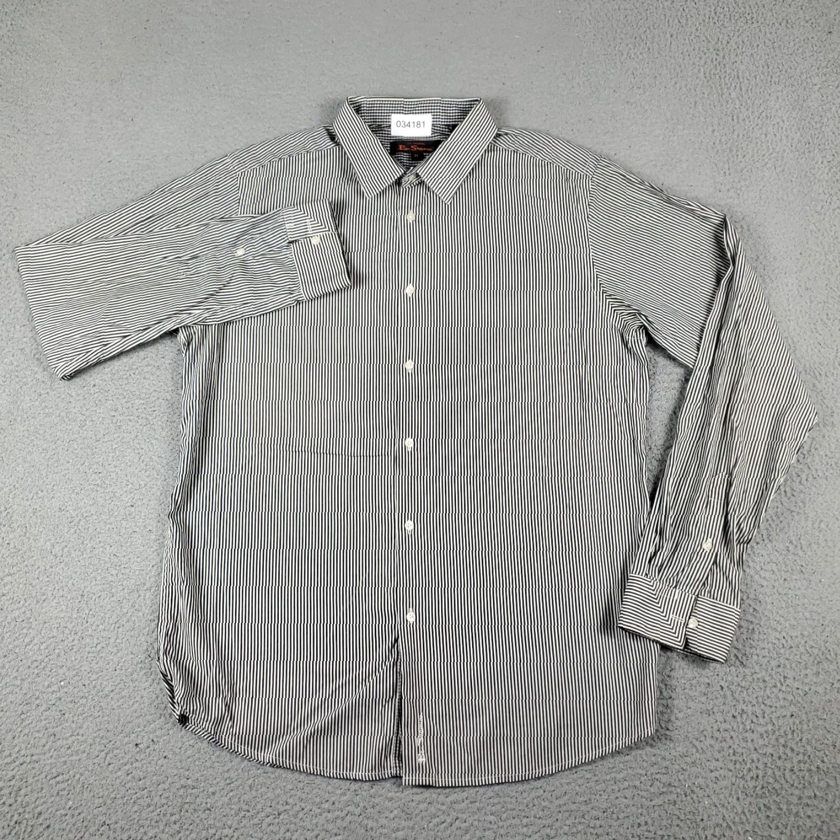 Ben Sherman Ben Sherman Shirt Mens XL Gray Black Check Long Sleeve Casual Button-Up Size US XL / EU 56 / 4 - 2 Thumbnail