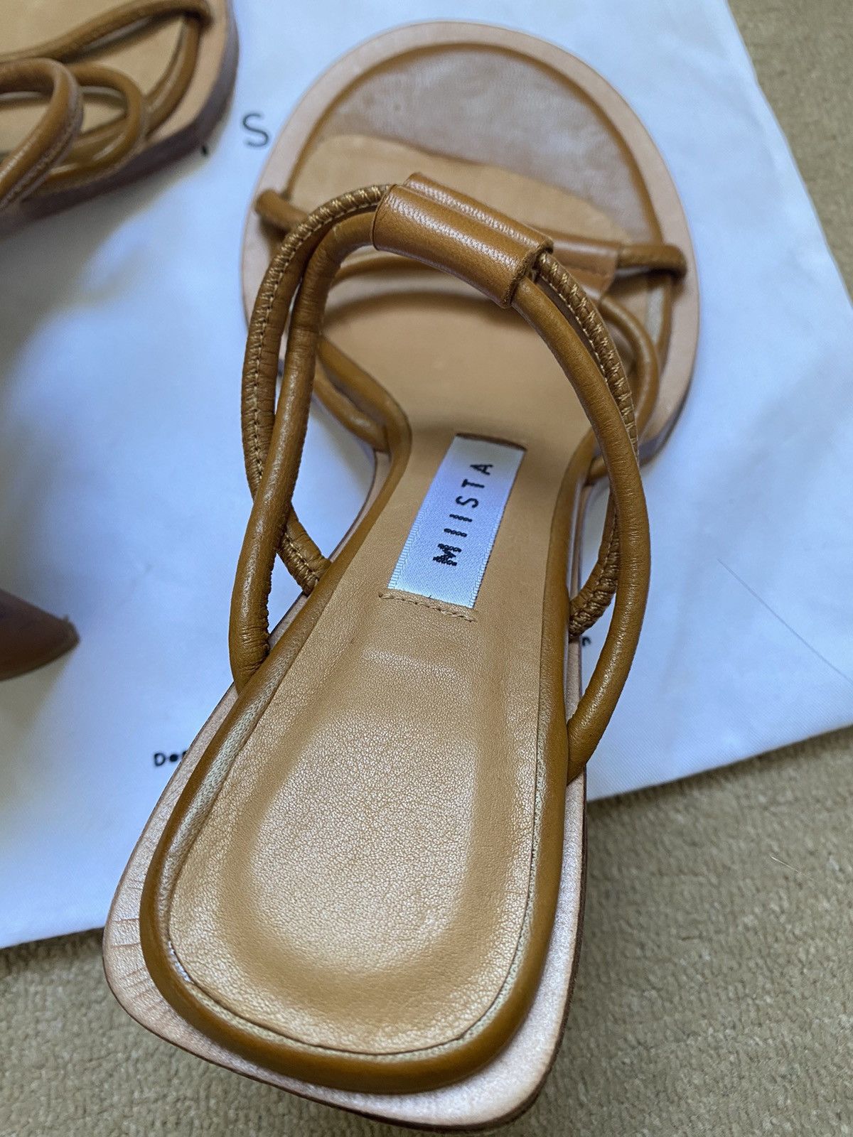 Miista Caramel brown miista leather heeled mules Size US 5 / IT 35 - 9 Thumbnail