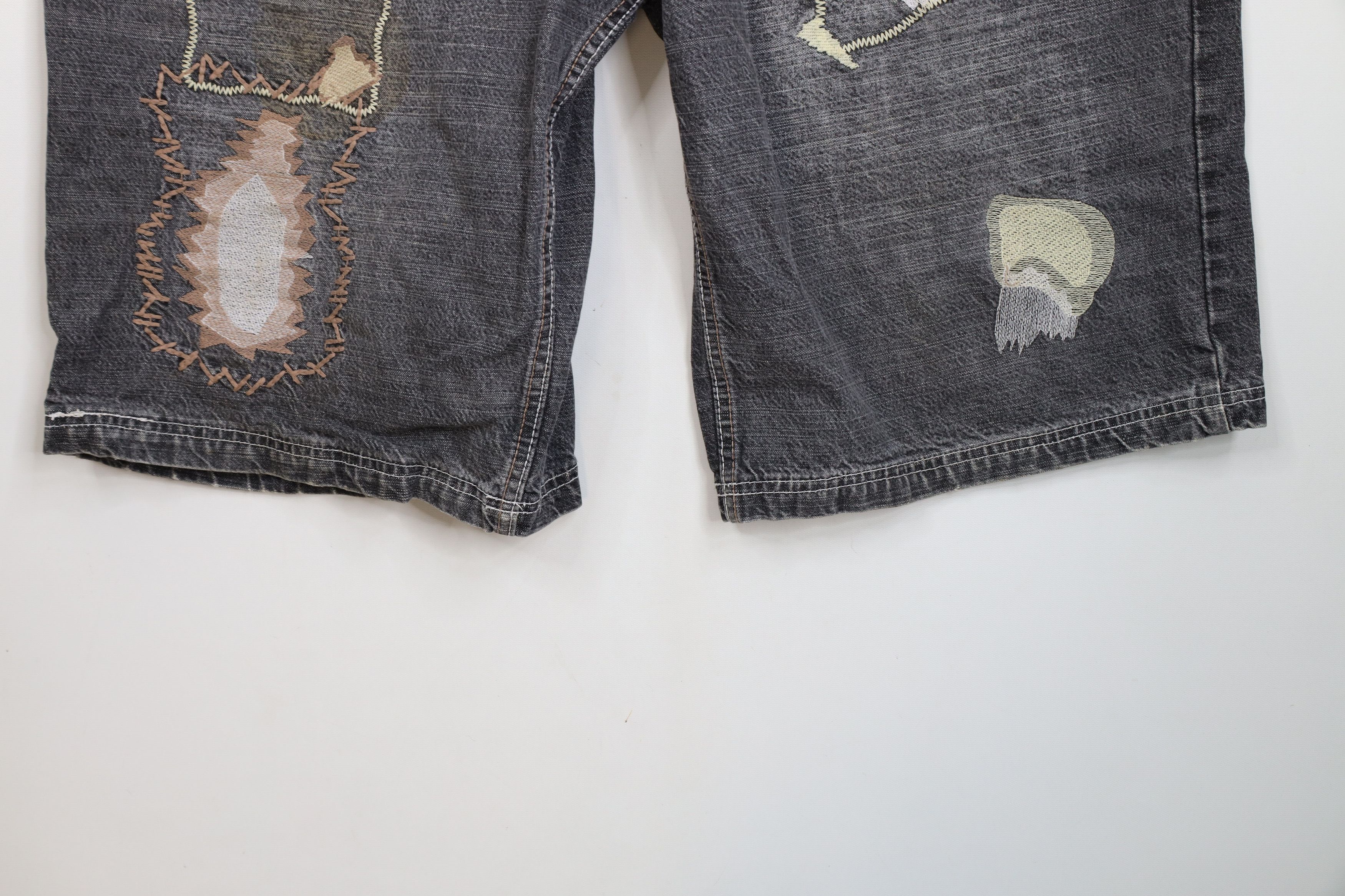 Vintage Vintage 90s Y2K Streetwear Patchwork Denim Jean Shorts Jorts Size US 38 / EU 54 - 4 Thumbnail