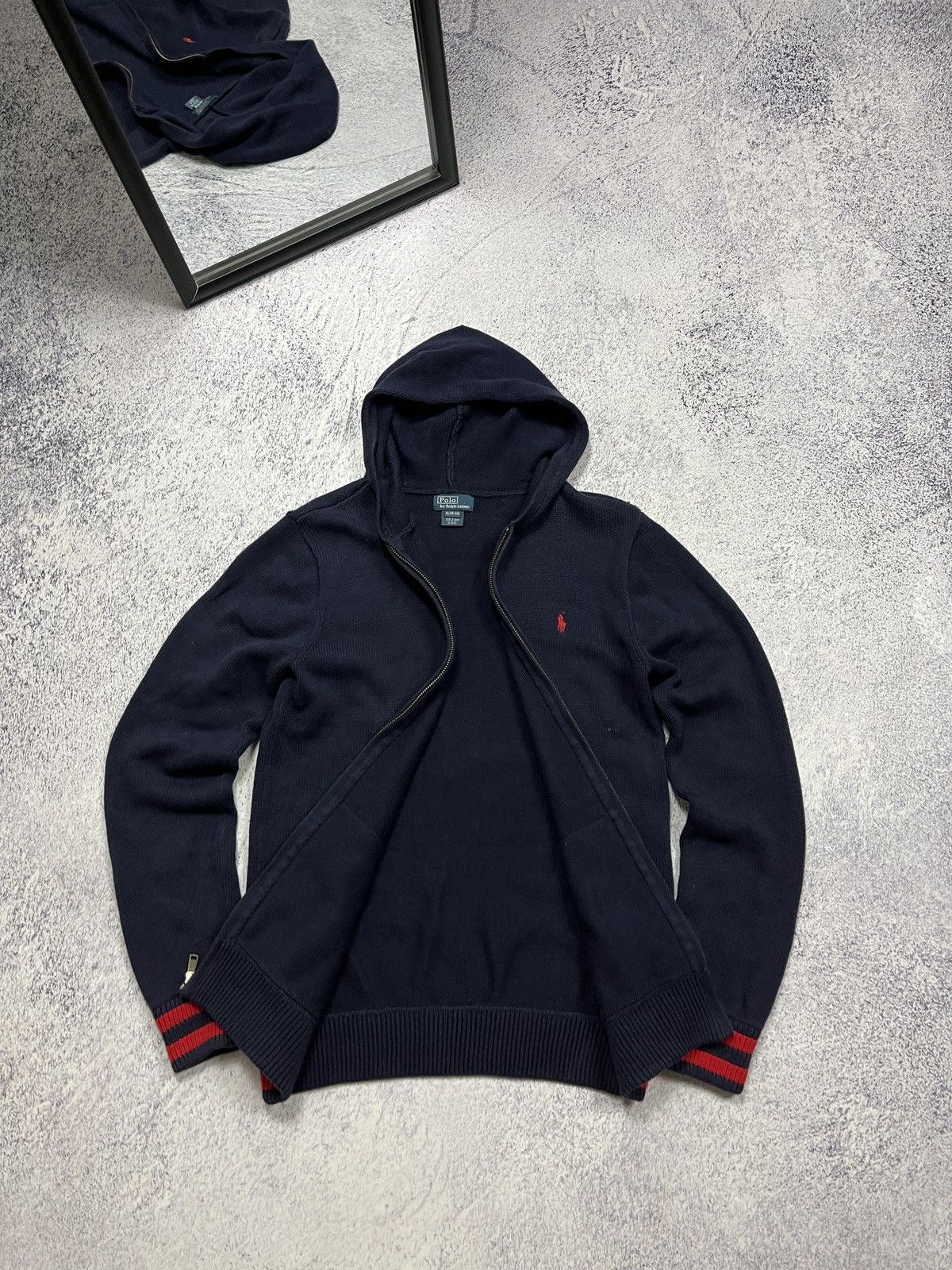 Polo Ralph Lauren × Ralph Lauren × Vintage Polo Ralph Lauren Vintage Knit Zip Up Hoodie Pony Y2K Hype Size US S / EU 44-46 / 1 - 8 Thumbnail