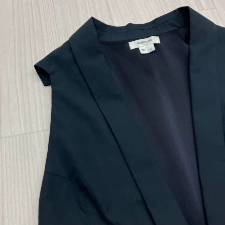 Helmut Lang HELMUT LANG Black V-neck suit collar sleeveless vest Size S / US 4 / IT 40 - 2 Thumbnail