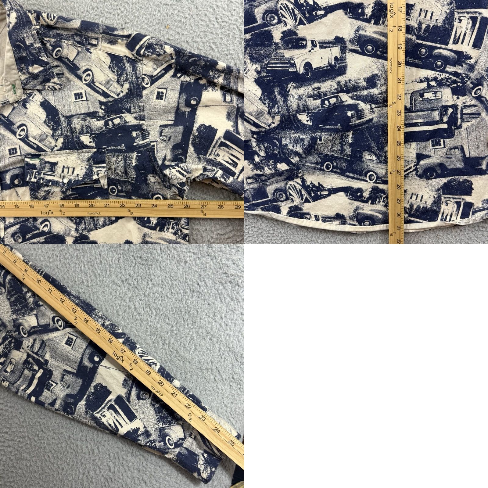 Tommy Hilfiger VINTAGE Tommy Hilfiger Shirt Men XL Car Print 90s Classic Pearl Snap Long Sleeve Size US XL / EU 56 / 4 - 8 Thumbnail