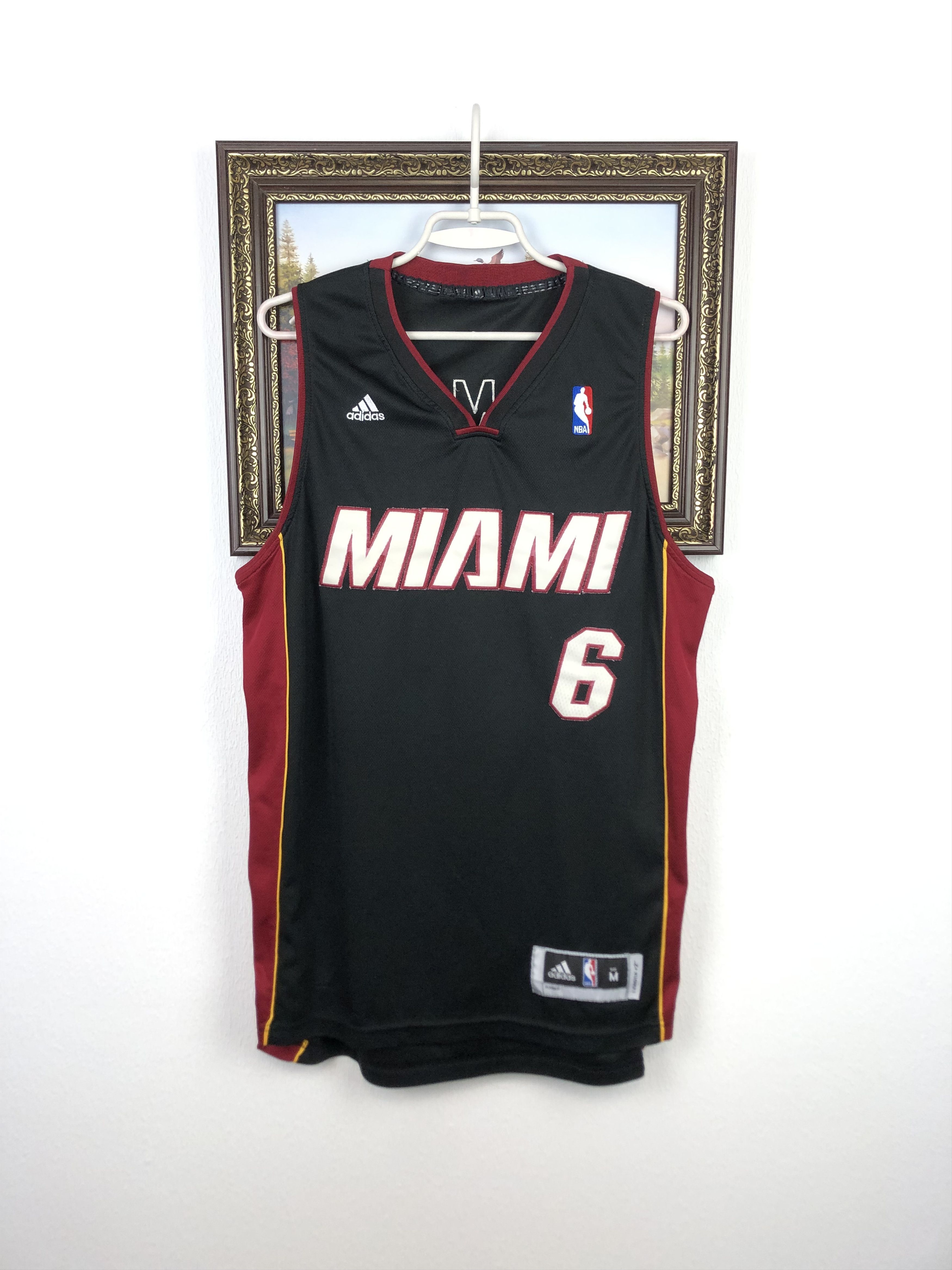 Vintage Miami Heat NBA Jersey #6 James King Mens Tee