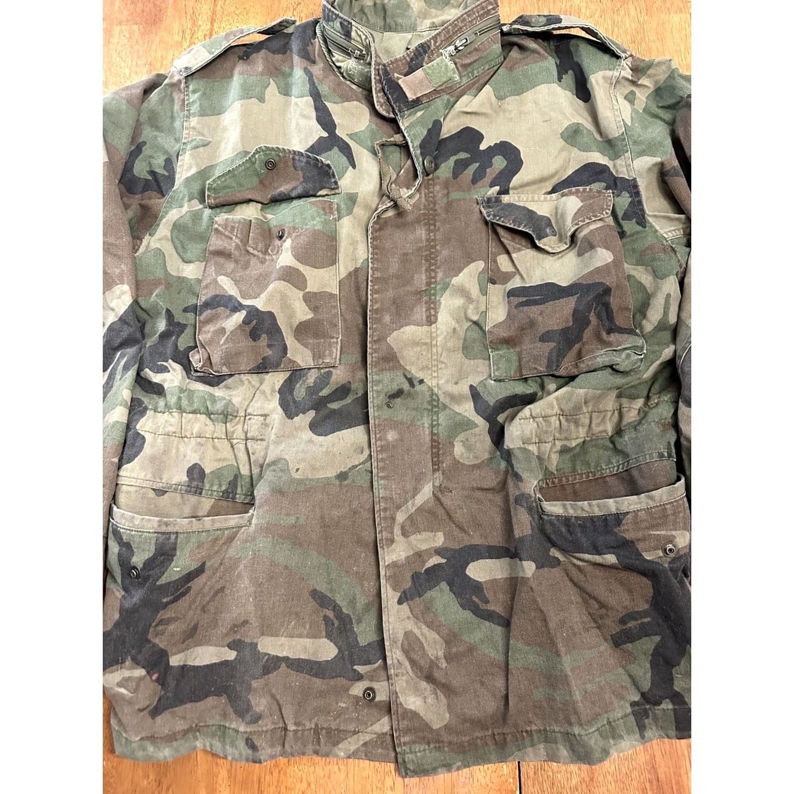 Vintage VINTAGE Cabelas Jacket Military Woodland Camo Large L Green 70s Mens Size US L / EU 52-54 / 3 - 4 Thumbnail