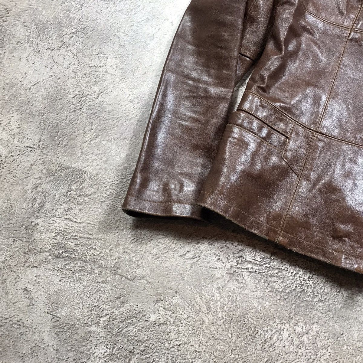 Genuine Leather Vintage 90s Brown Leather Jacket Streetwear Casual Relaxed L Size US L / EU 52-54 / 3 - 4 Thumbnail