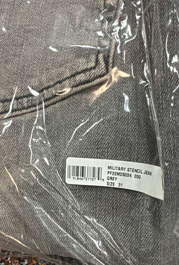 Amiri o1rshd1 Military Stencil Jean Denim Jeans in Grey Size US 31 - 17 Thumbnail