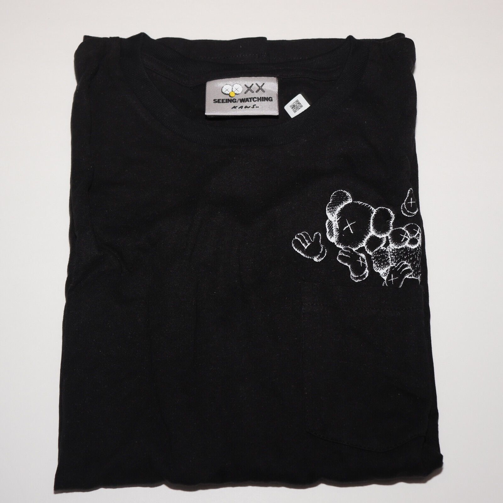 Kaws KAWS Seeing Watching Canned Black Pocket T-shirt Size Large Size US L / EU 52-54 / 3 - 9 Thumbnail