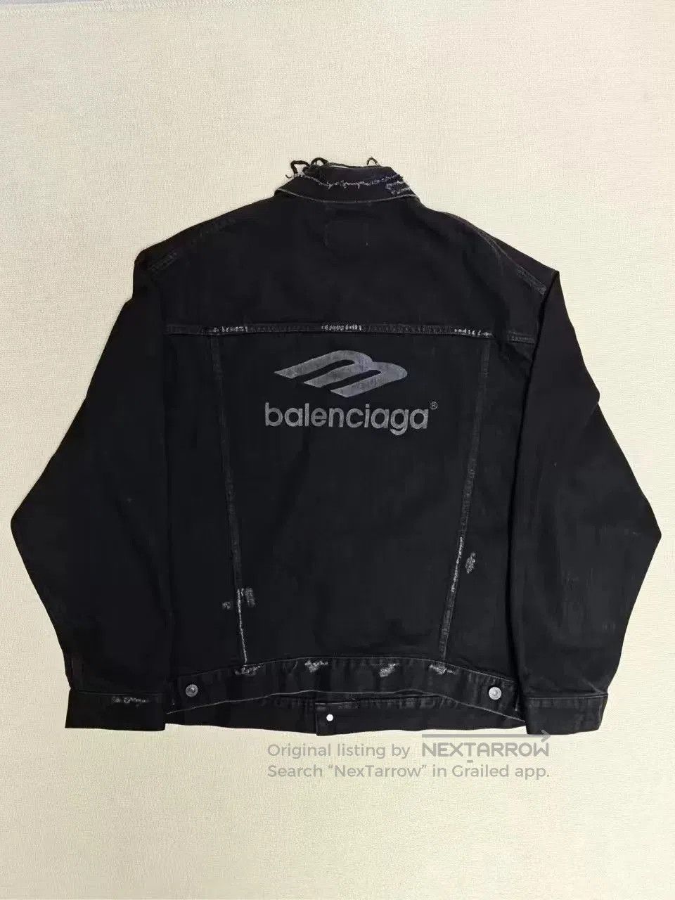 Balenciaga Balenciaga 22FW Distressed Denim Jacket. Size US XS / EU 42 / 0 - 2 Thumbnail