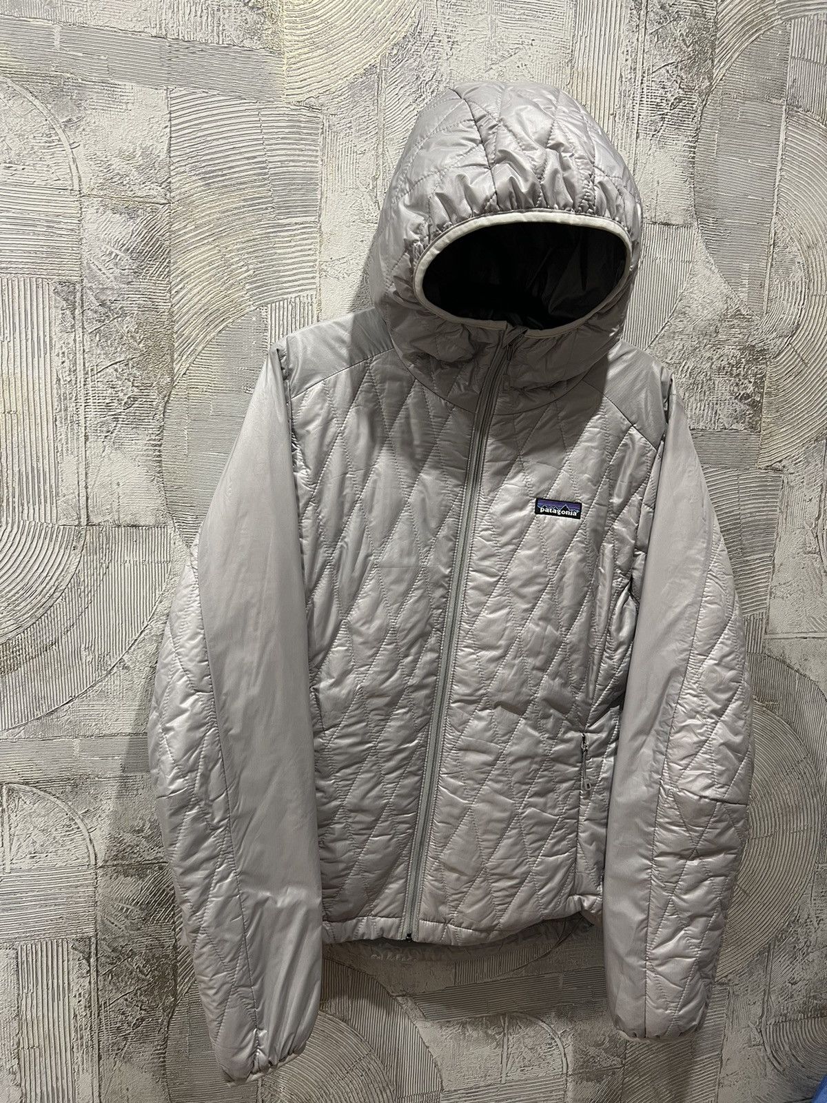 Patagonia Quilted Hoodie Nano Jacket L Teal Primaloft