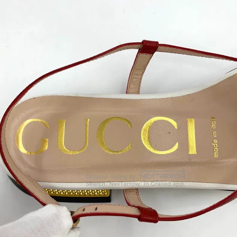 Gucci Gucci White logo bow buckle flat casual sandals Size US 4.5 / IT 34.5 - 6 Thumbnail