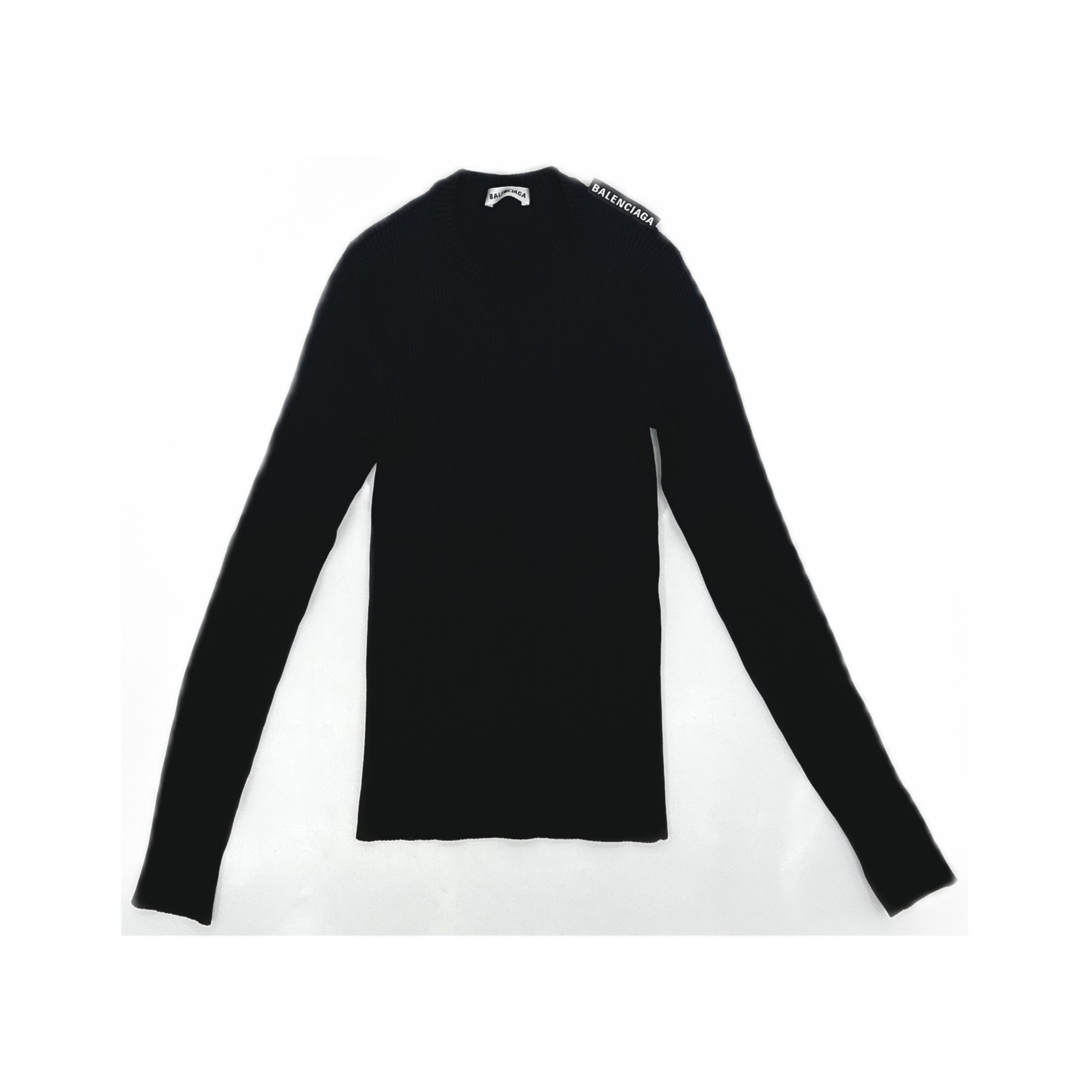 Balenciaga Balenciaga Logo Ribbed Long Sleeve T-Shirt Size XS Size XS / US 0-2 / IT 36-38 - 1 Thumbnail
