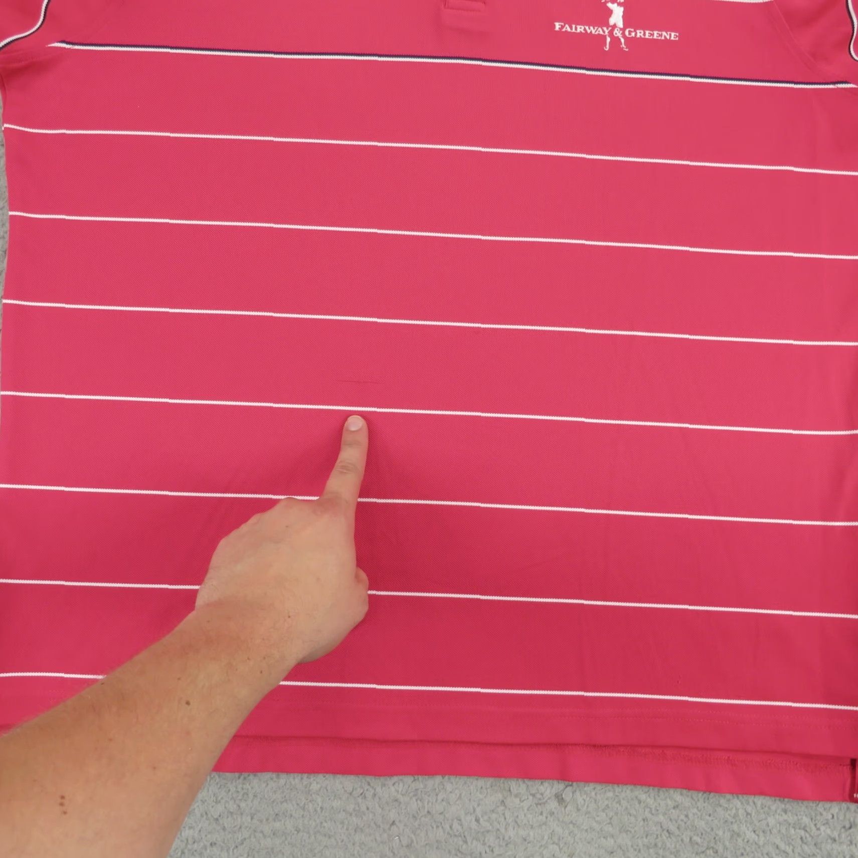 Vintage Tour Issued Polo Men XL Fairway & Greene Shirt Performance Tech Sponsor Shirt Polo Men XL Pink Sports USA Dicky Pride Mens Size US XL / EU 56 / 4 - 4 Thumbnail