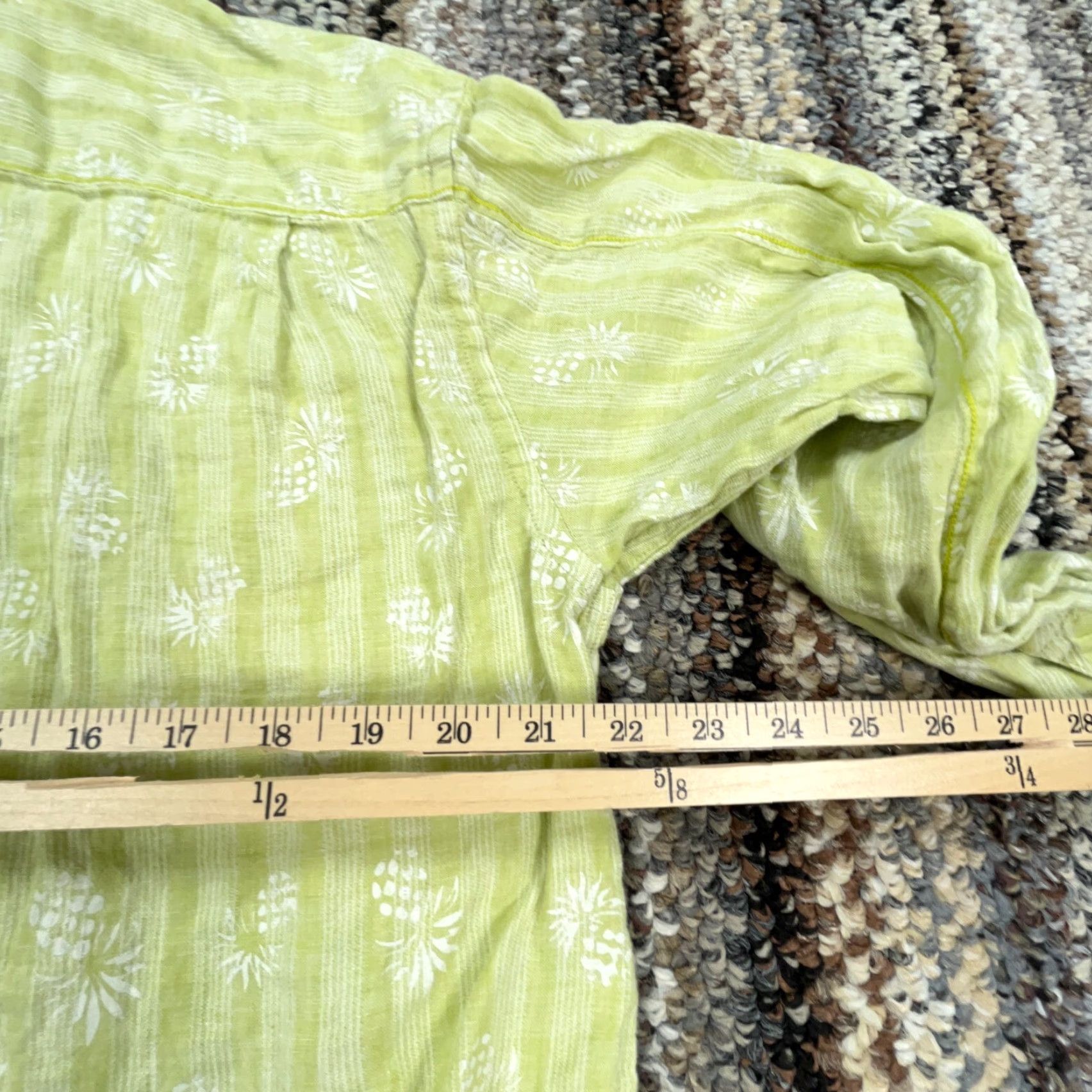 Tommy Bahama Tommy Bahama Button-Up Shirt Men Large Green Linen Hawaiian Pineapple Beach Mens Size US L / EU 52-54 / 3 - 7 Thumbnail