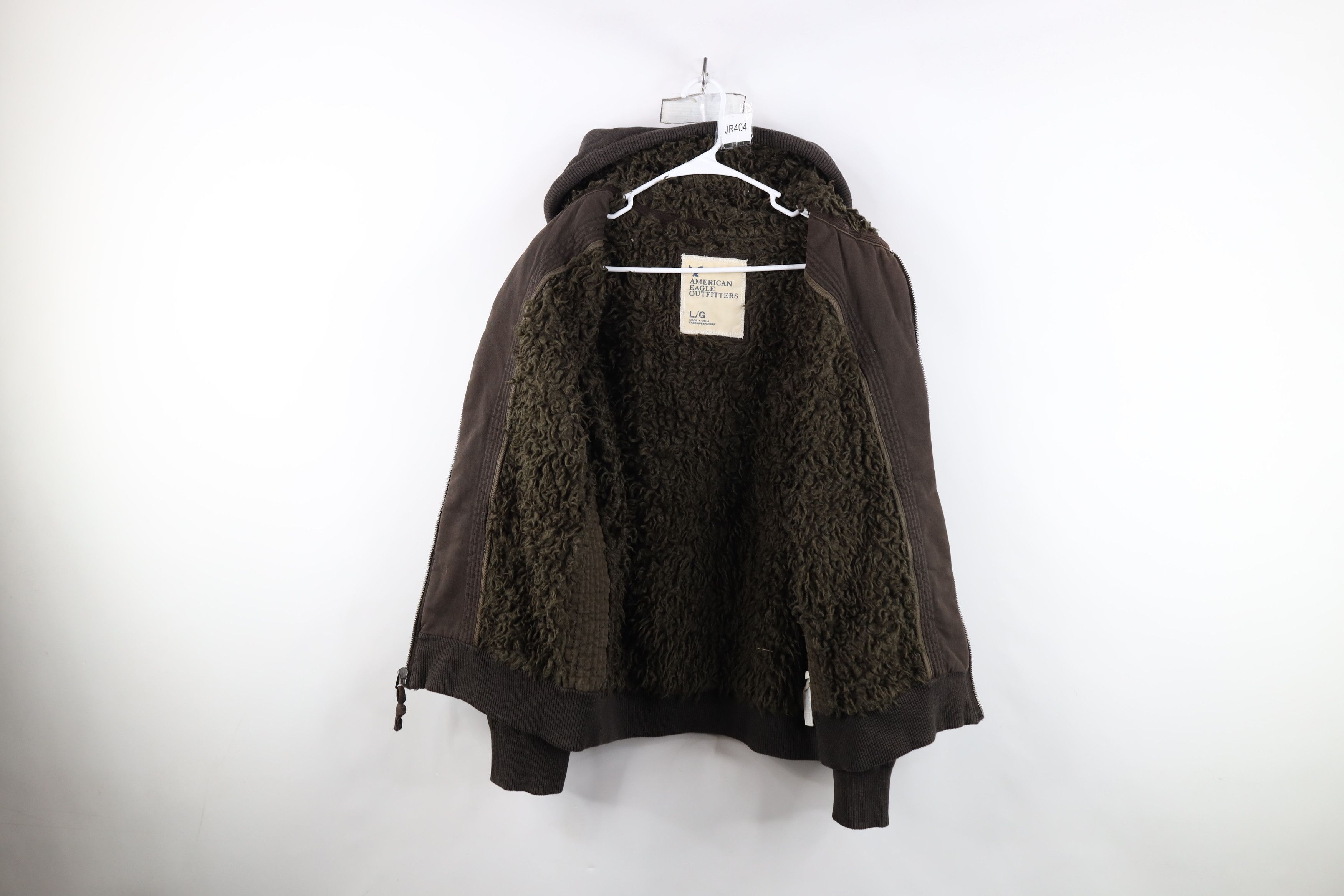 American Eagle Outfitters Vintage Y2K American Eagle Pile Fleece Lined Hoodie Jacket Size US L / EU 52-54 / 3 - 8 Thumbnail