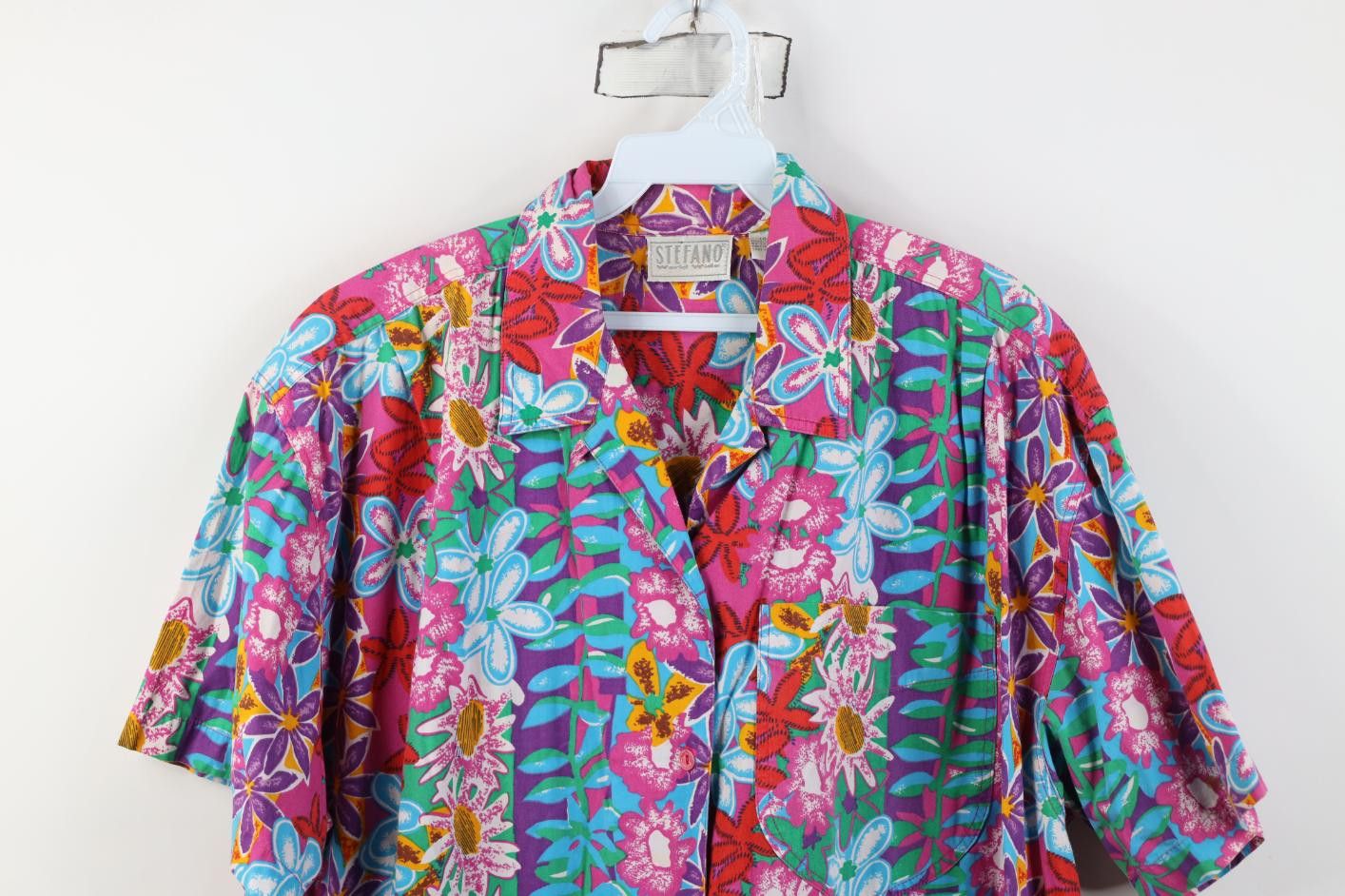 Vintage Vintage 90s Streetwear Flower Camp Collar Button Shirt Size XXL / US 16-18 / IT 52-54 - 2 Thumbnail
