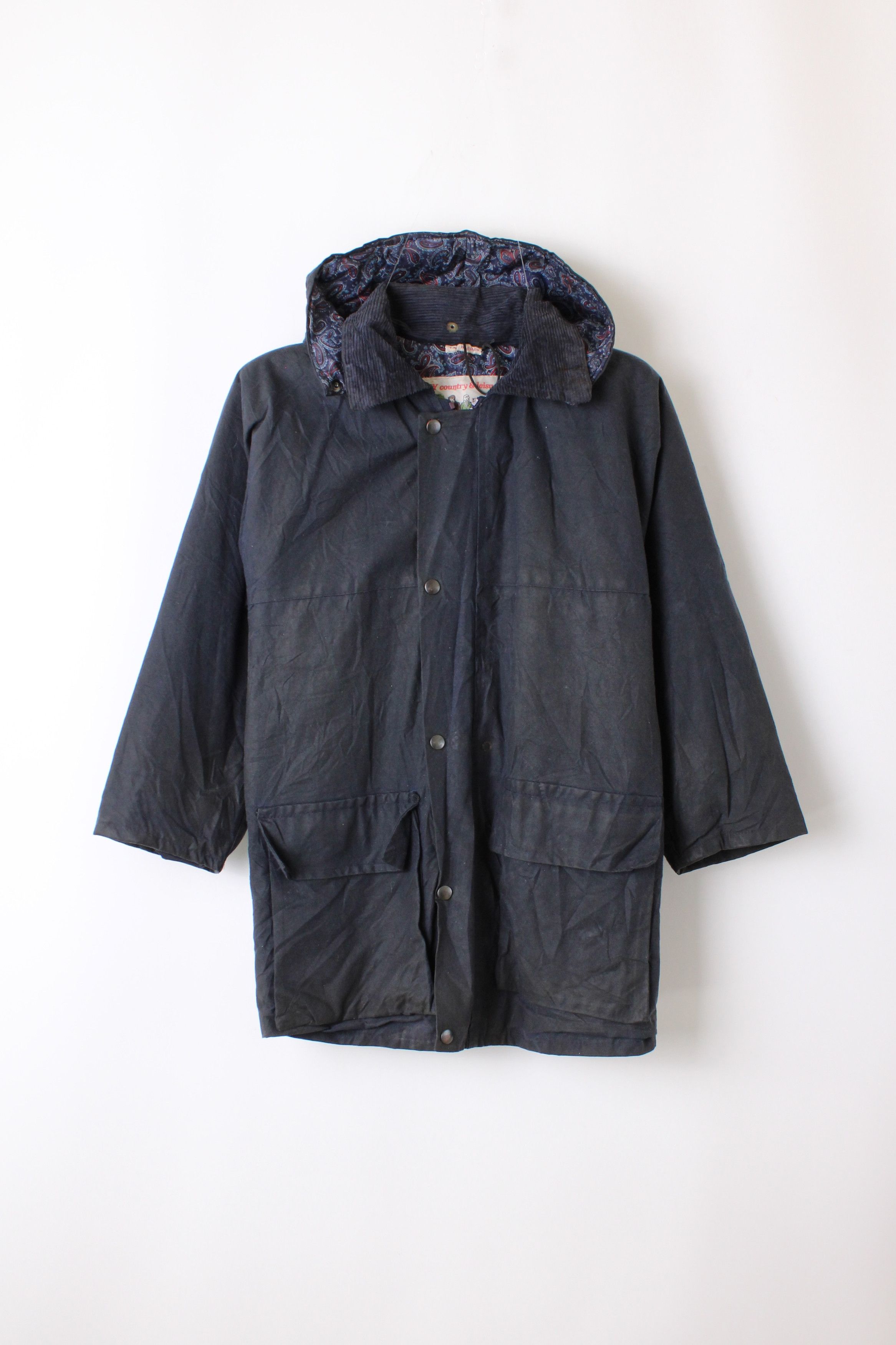 Vintage Vintage Waxed Parka Jacket Blue XS XXS Size US XXS / EU 40 - 1 Thumbnail
