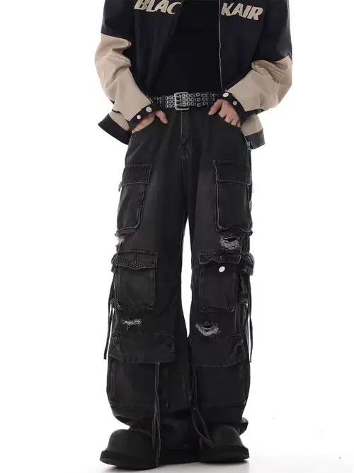 Japanese Brand Chiaki x Kanon Black High Street Vintage Casual Jeans Size US 31 - 1 Thumbnail