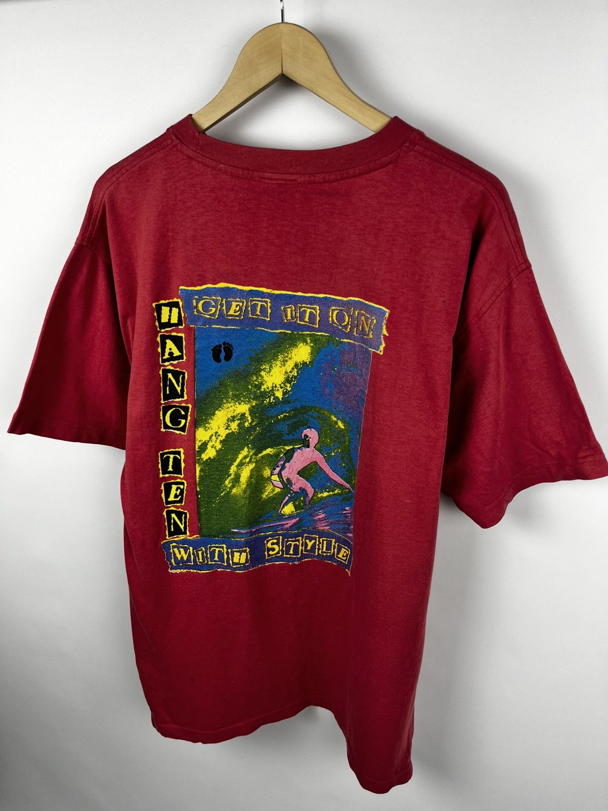 Sun Surf Hang Ten get it on with style t shirt surf vintage 90s Size US XL / EU 56 / 4 - 5 Thumbnail