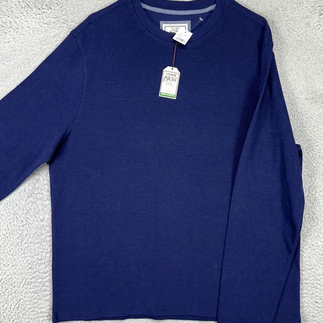 Jos. A. Bank Jos. A. Bank 1905 Crewneck Sweatshirt Mens XL Blue Tailored Fit Lightweight NEW Shirt Mens XL Blue Size US XL / EU 56 / 4 - 2 Thumbnail