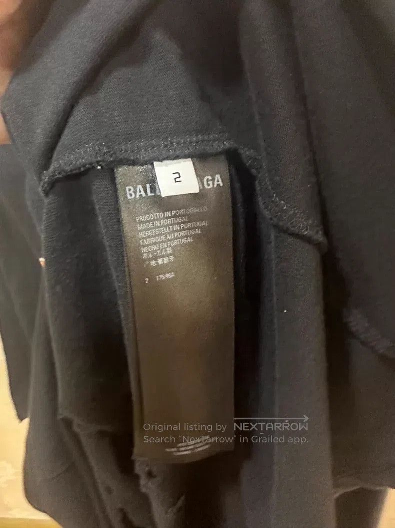 Balenciaga Balenciaga Black Destroyed Double B Scissor Long Sleeve Size US M / EU 48-50 / 2 - 3 Thumbnail