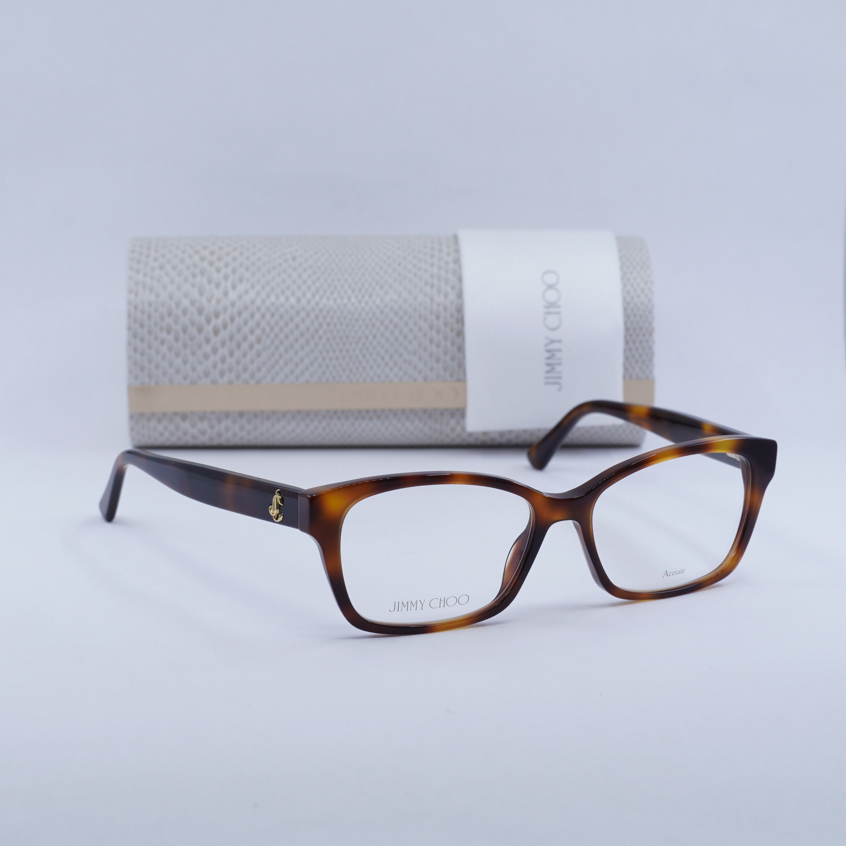 Jimmy Choo Jimmy Choo JC270 0086 00 Eyeglasses Havana 53mm Rectangle Size ONE SIZE - 1 Thumbnail